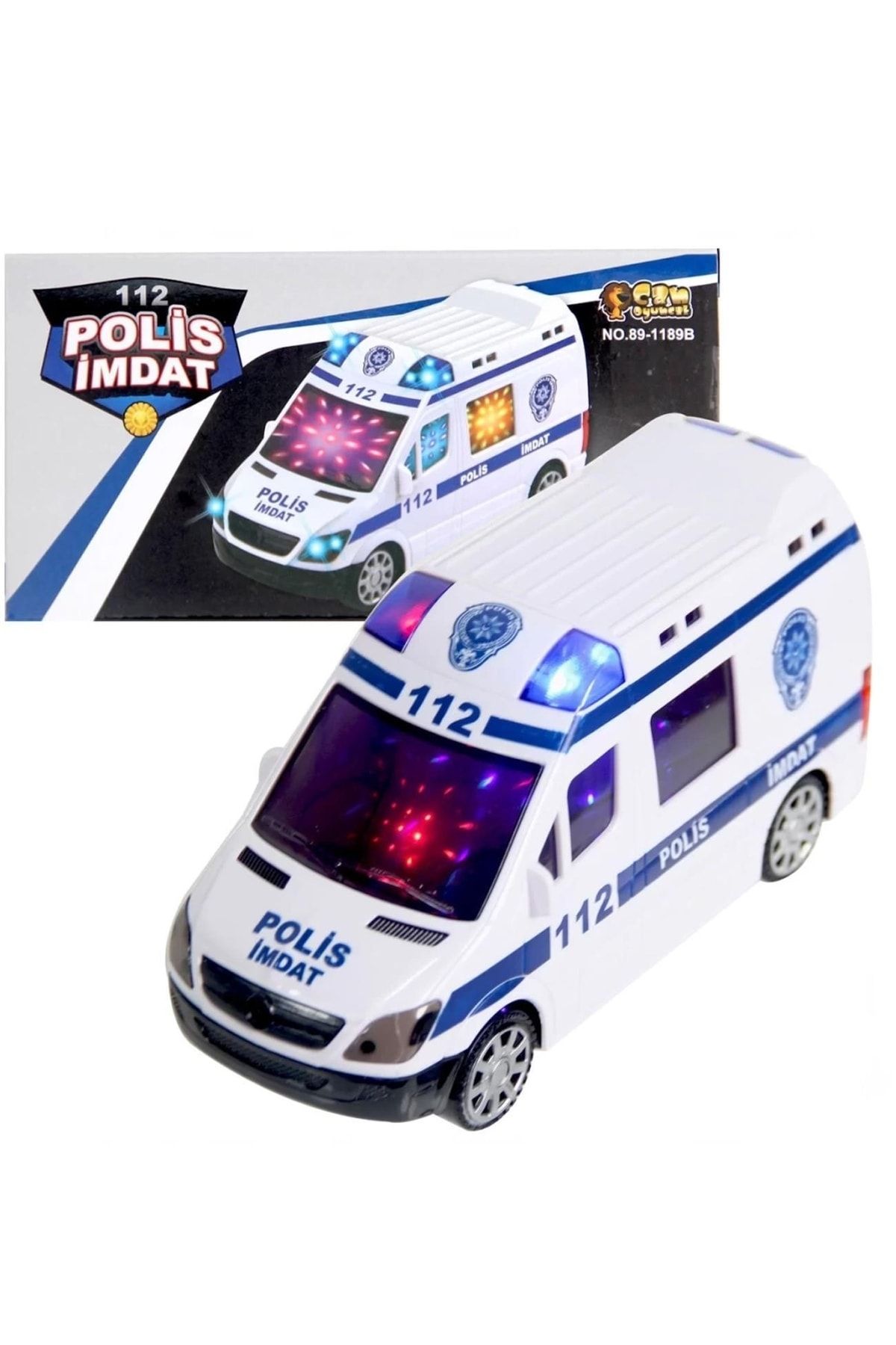 Sole 3d Işıklı, Sirenli Çarp Dön Sensörlü Polis Arabası