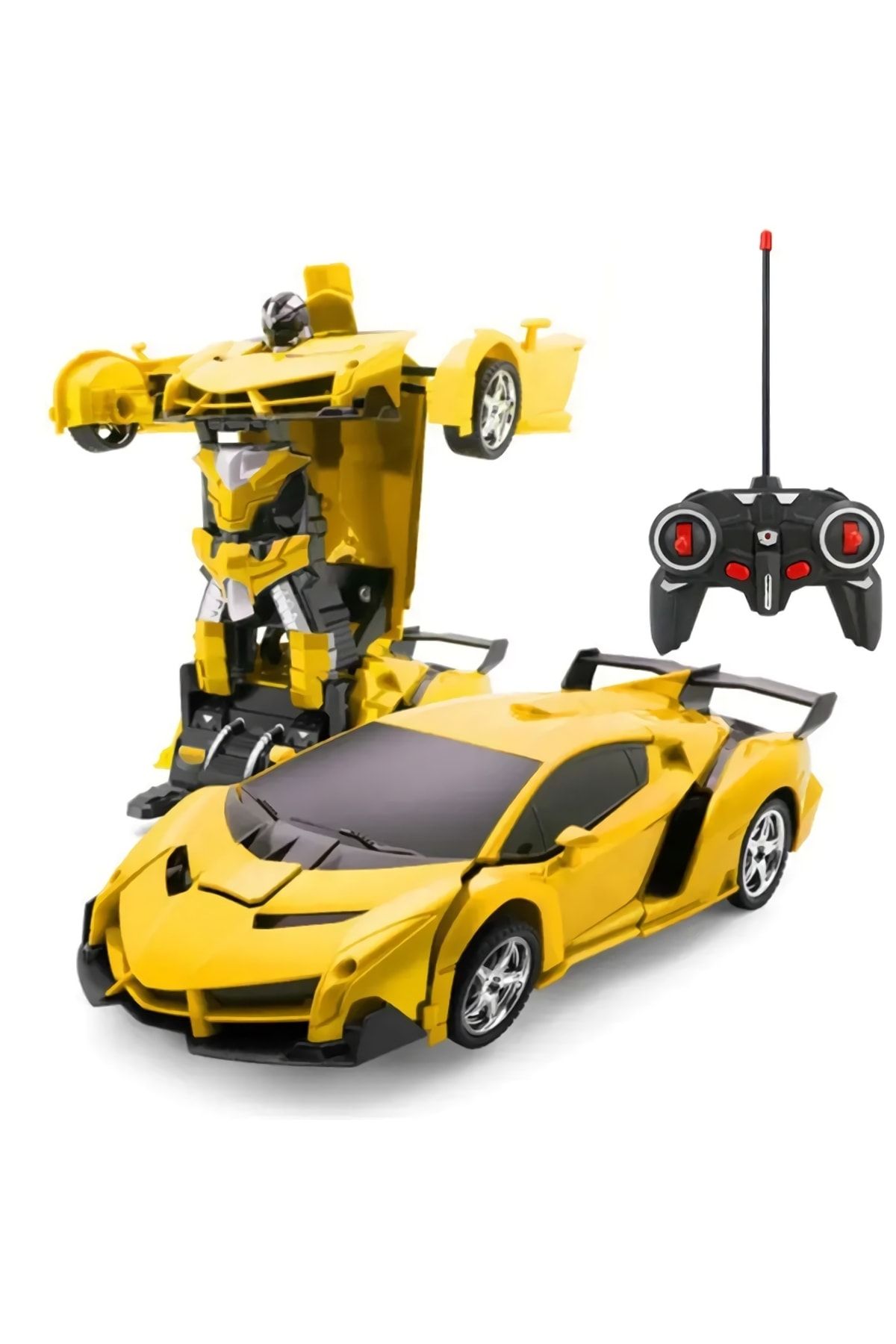 MJ TOYS Oyuncak Uzaktan Kumandalı Transformers Tarzı Robota Dönüşen Oyuncak Araba Ferrari