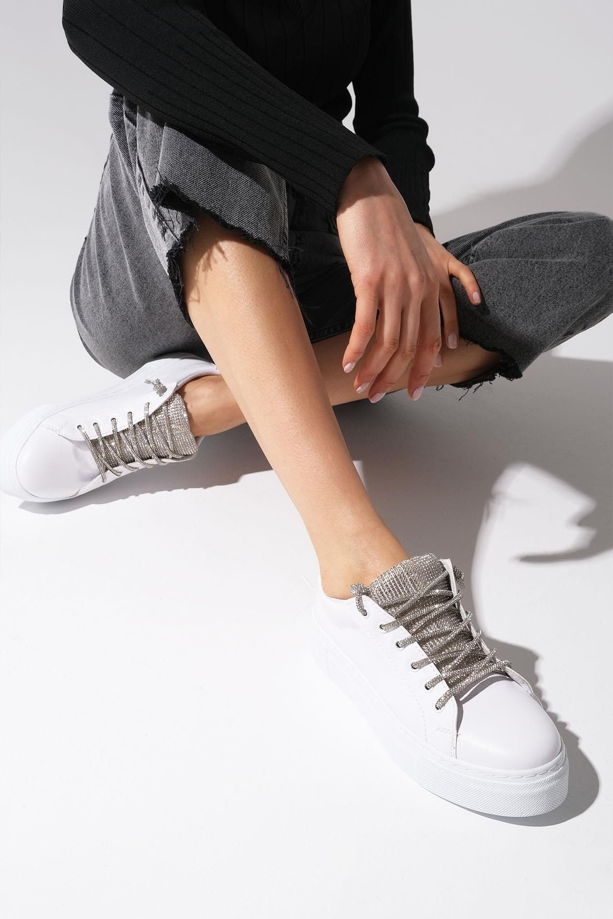 Mio Gusto Beyaz Renk Kadın Günlük Sneaker Spor Ayakkabı