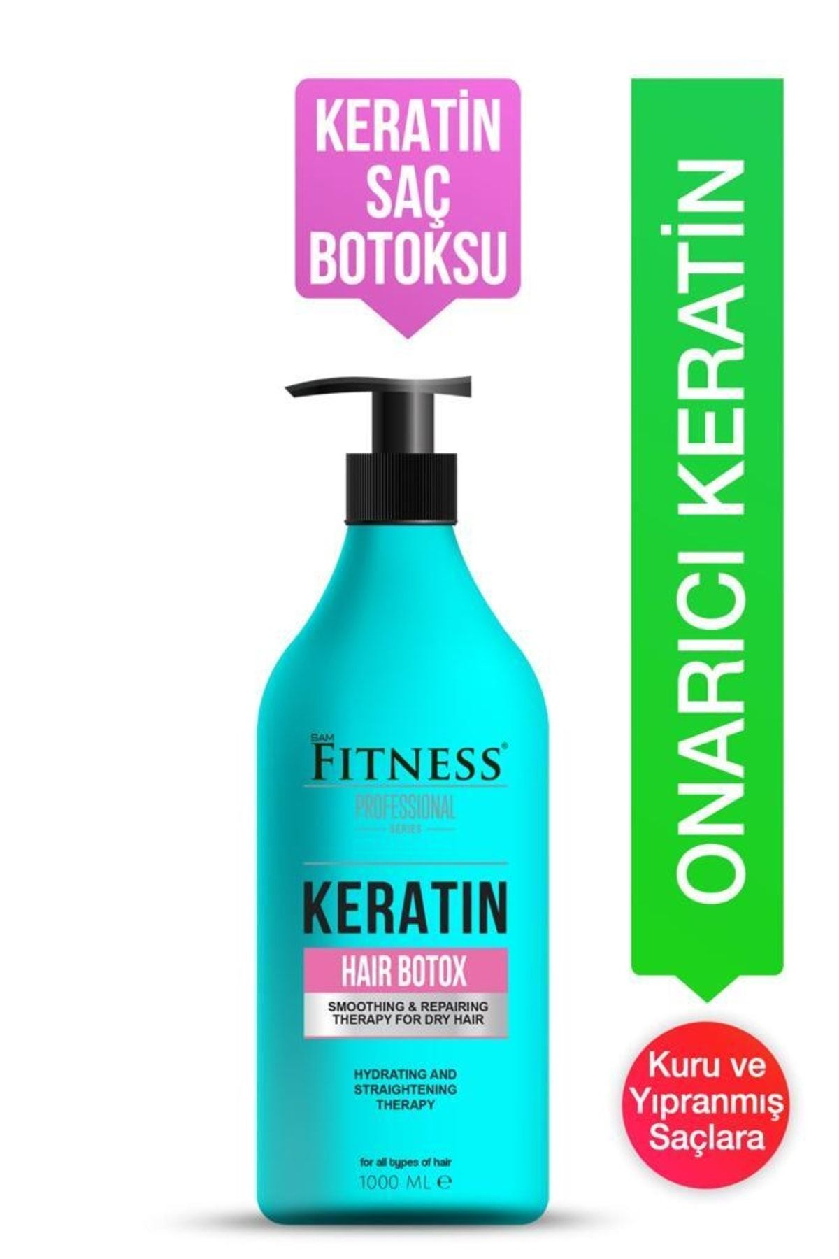 Fitness Professional Yapılandırıcı Onarıcı Yıpranmış Saç Için Detox Etkili Keratin Hair Botox 1000 ml