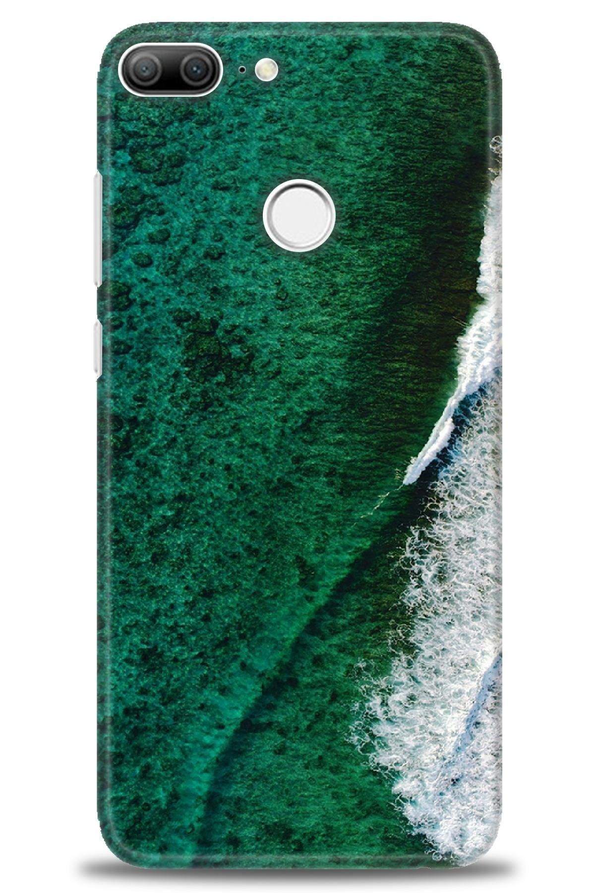 Lotsof Huawei Honor 9 Lite Kılıf Hd Baskılı Kılıf - Yeşil Okyanus