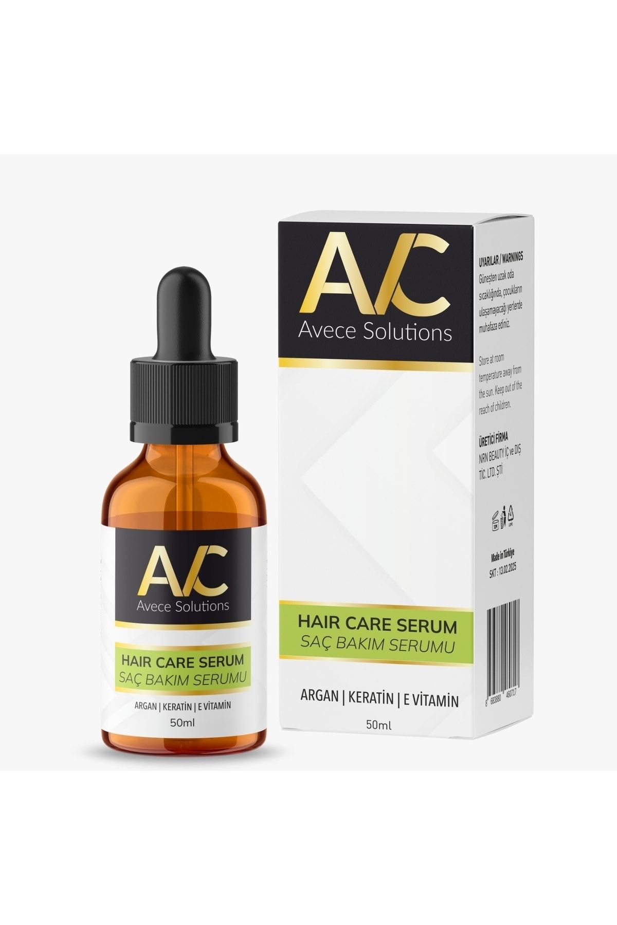 Avece Solutions Hızlı Saç Uzatma Ve Saç Çıkarma Serumu&argan-keratin-e Vitamini Ile Desteklenmiş Özel Formül 50 ml