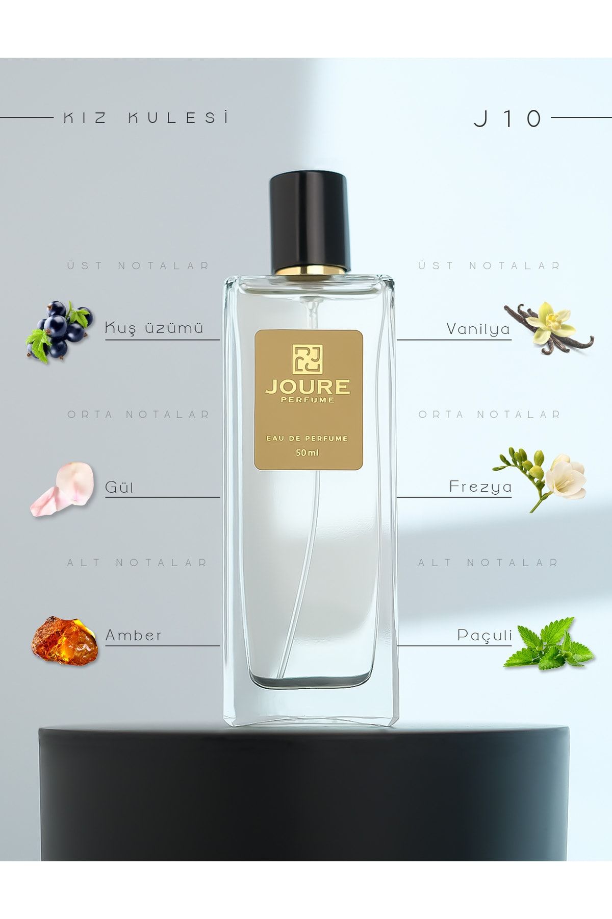 JOURE PERFUME Joure J10 - Afrodizyak Etkili Taze Baharatlar Vanilya Tatlı Kokulu 50ml Kalıcı Edp Kadın Parfüm