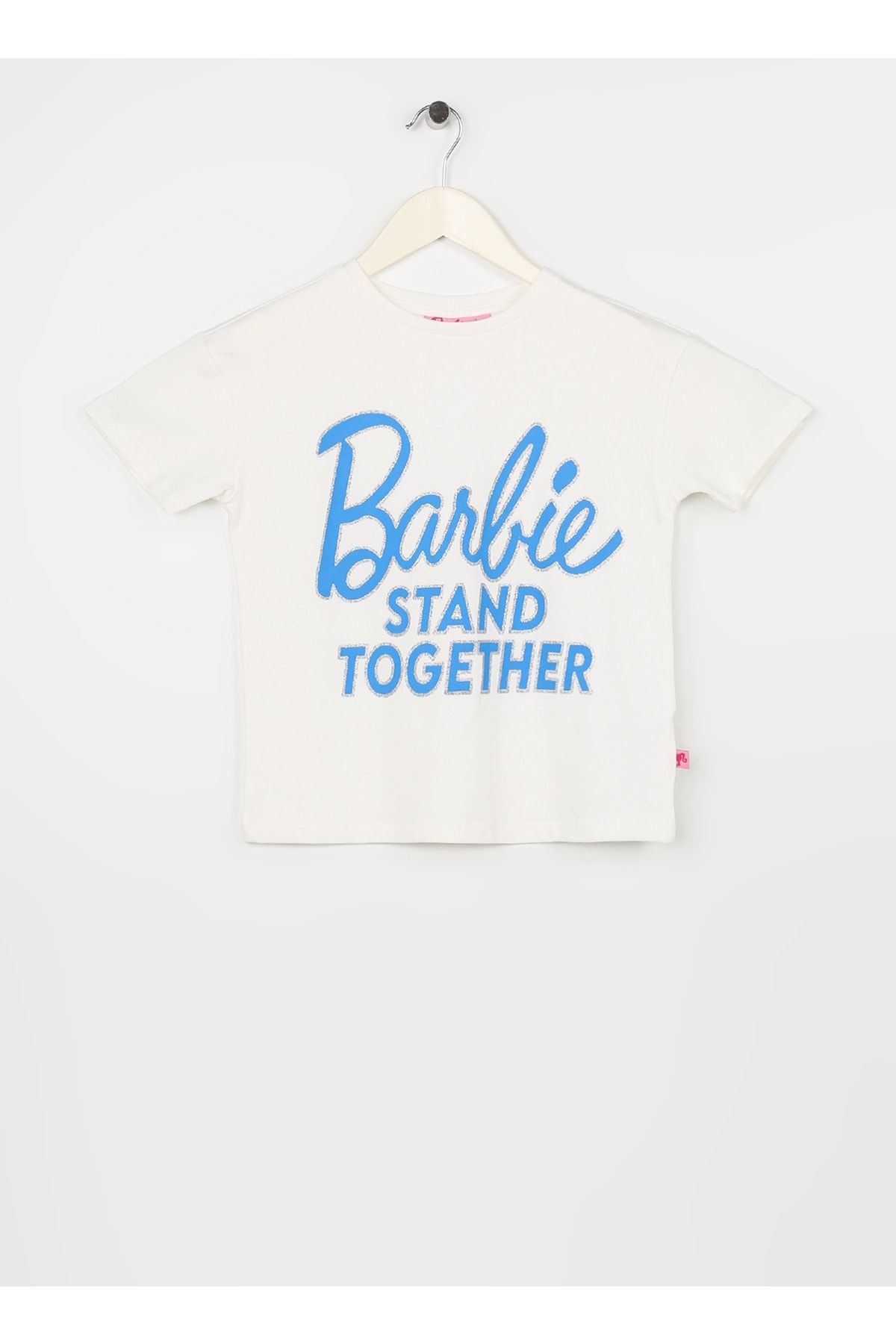 Barbie Baskılı Ekru Kadın T-shirt 23ssb-54