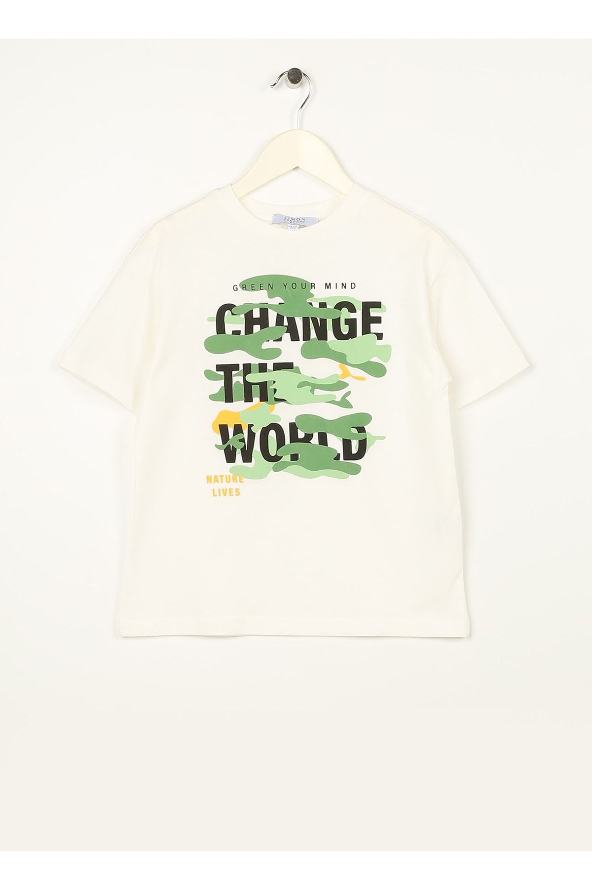 LİMON COMPANY Limon Baskılı Ekru Erkek Çocuk T-shirt Go Boy-23