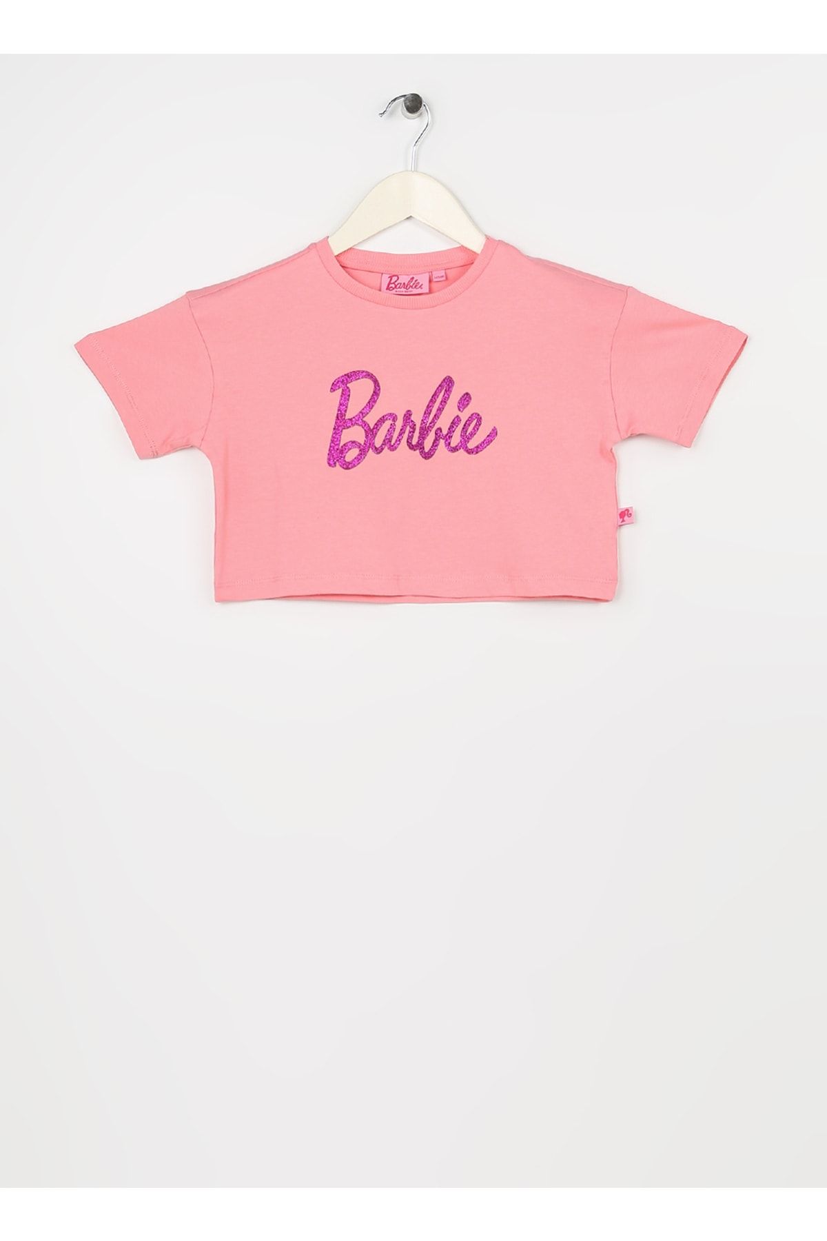 Barbie Baskılı Pembe Kız Çocuk T-shirt 23ssb-16