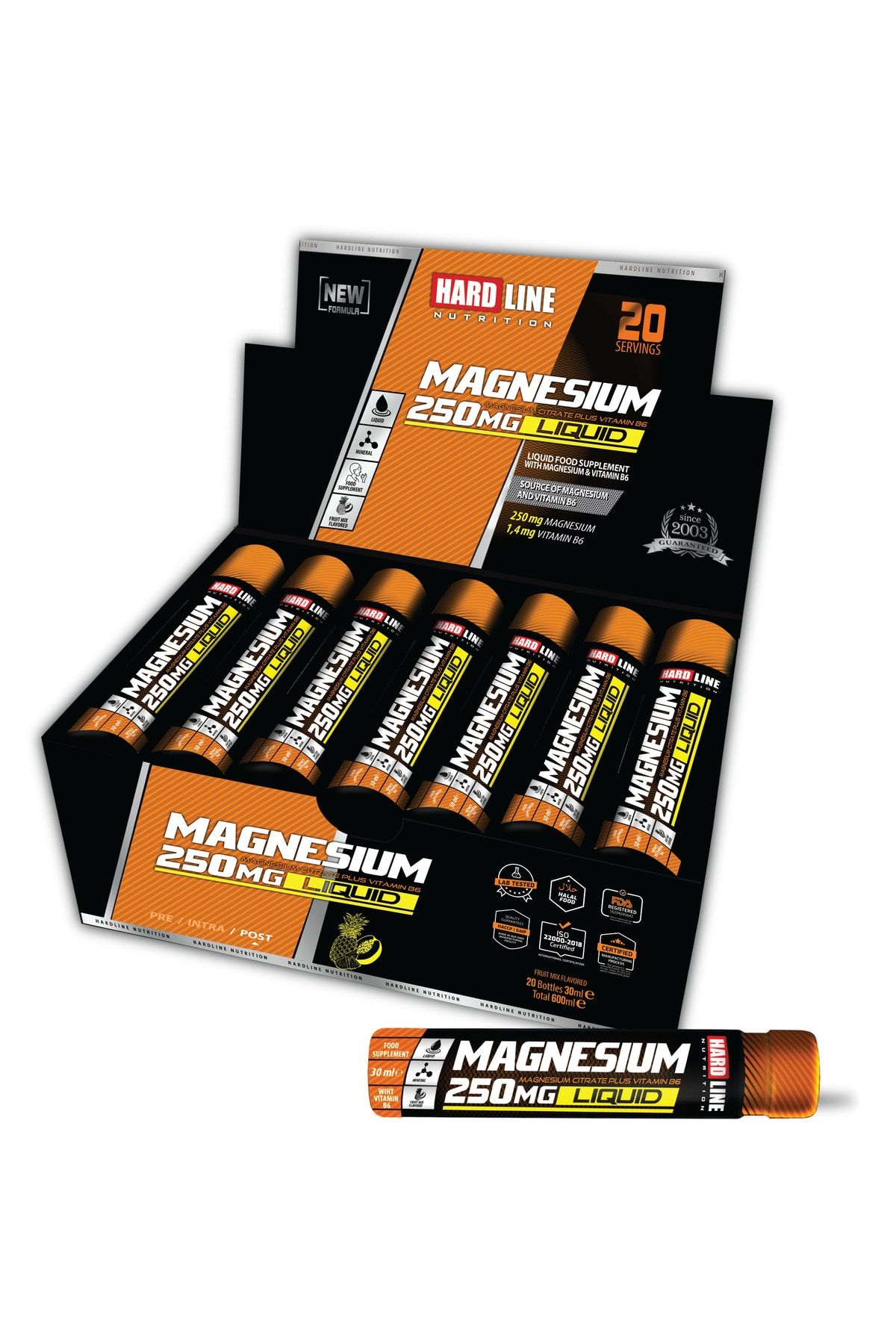 Hardline Magnesium Liquid-shot 250 Mg 20 Adet (MAGNEZYUM SİTRAT)