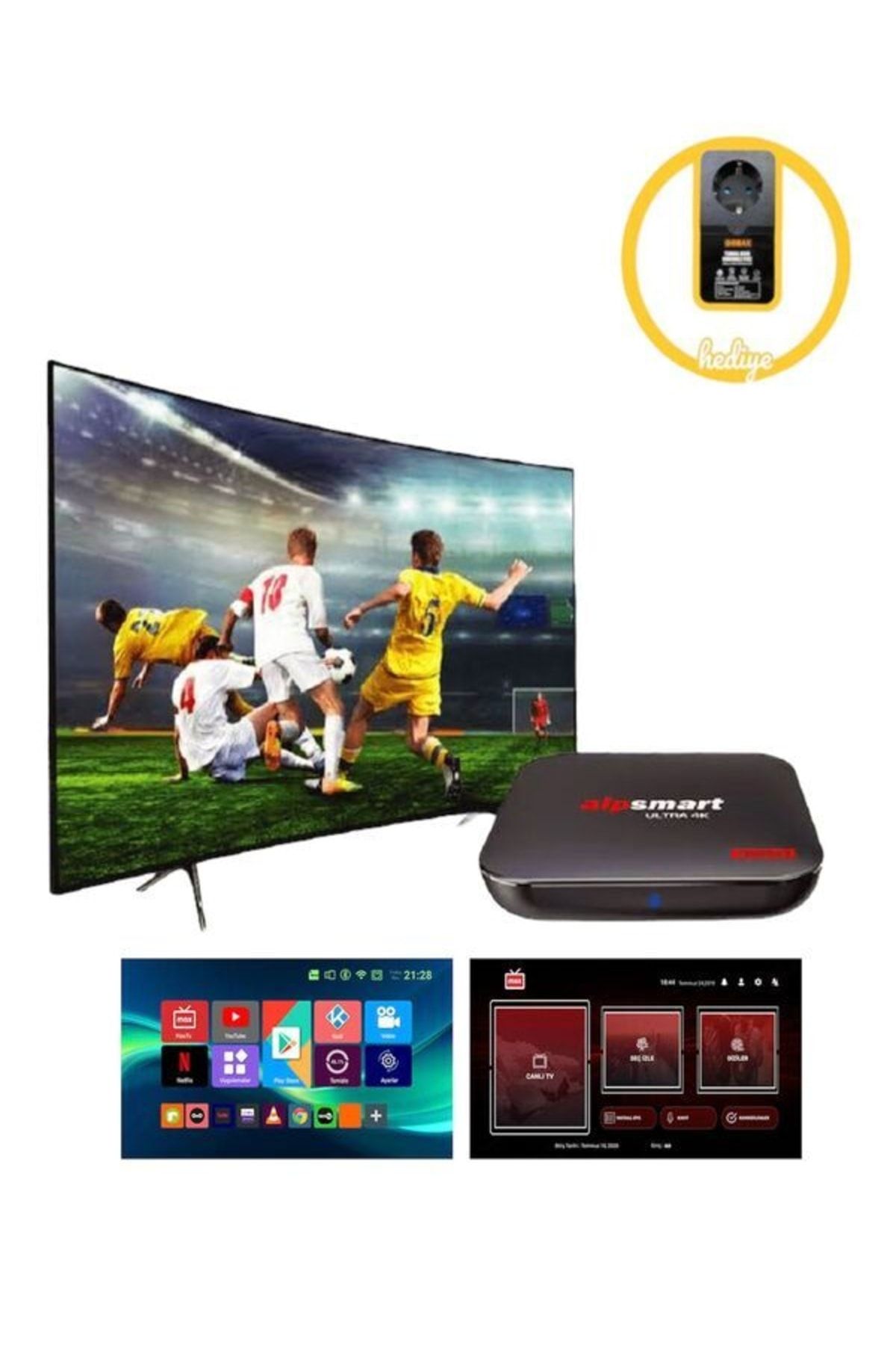 ALPSMART 2023 Hediyeli Android 11 Tv Box 4k Uhd - Medıa Player - Çanaksız Tv -akıllı Tv / Media Player