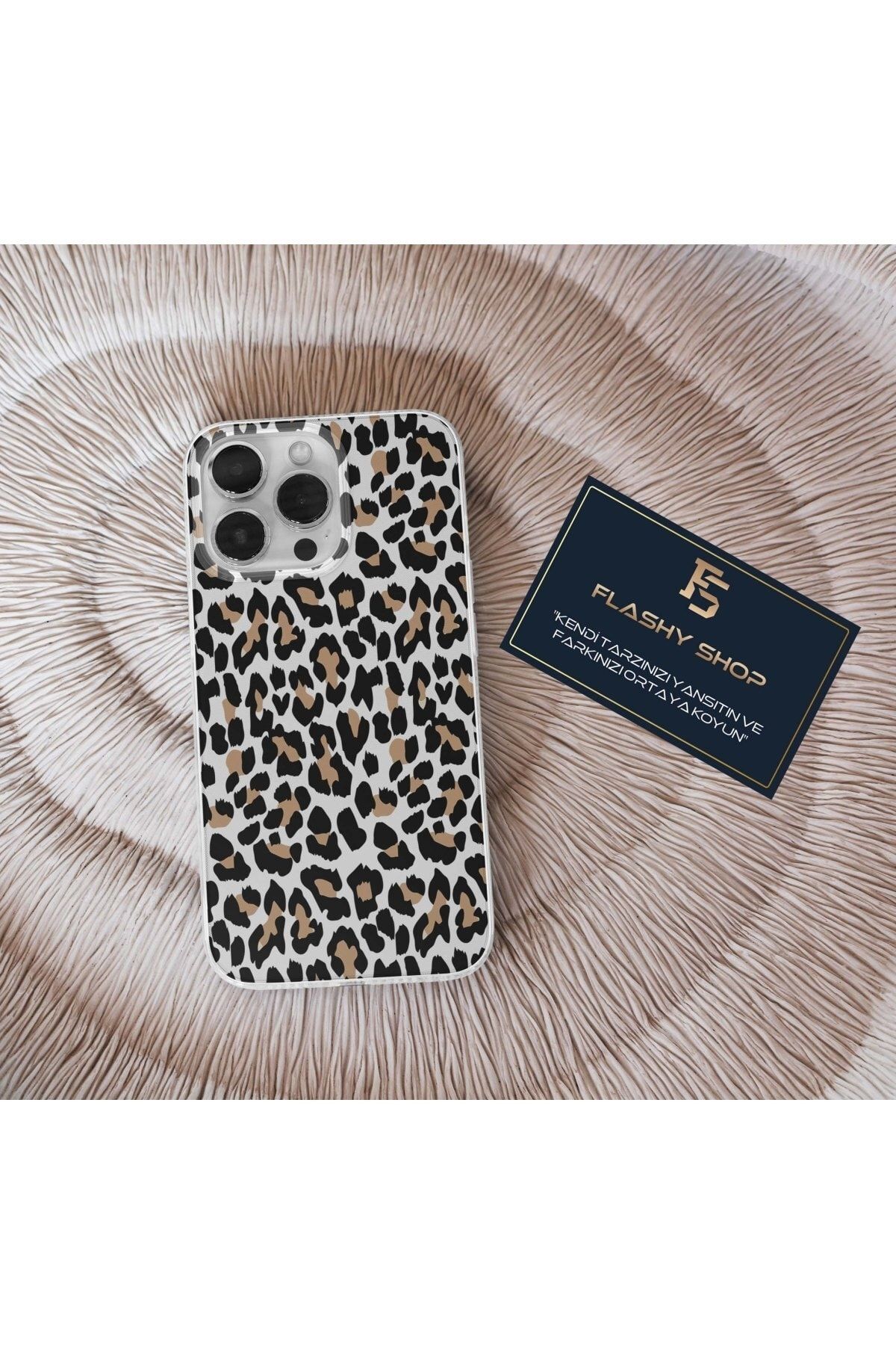 Flashy Shop Samsung S20 Fe Uyumlu Leopar Desenli Şeffaf Kılıf
