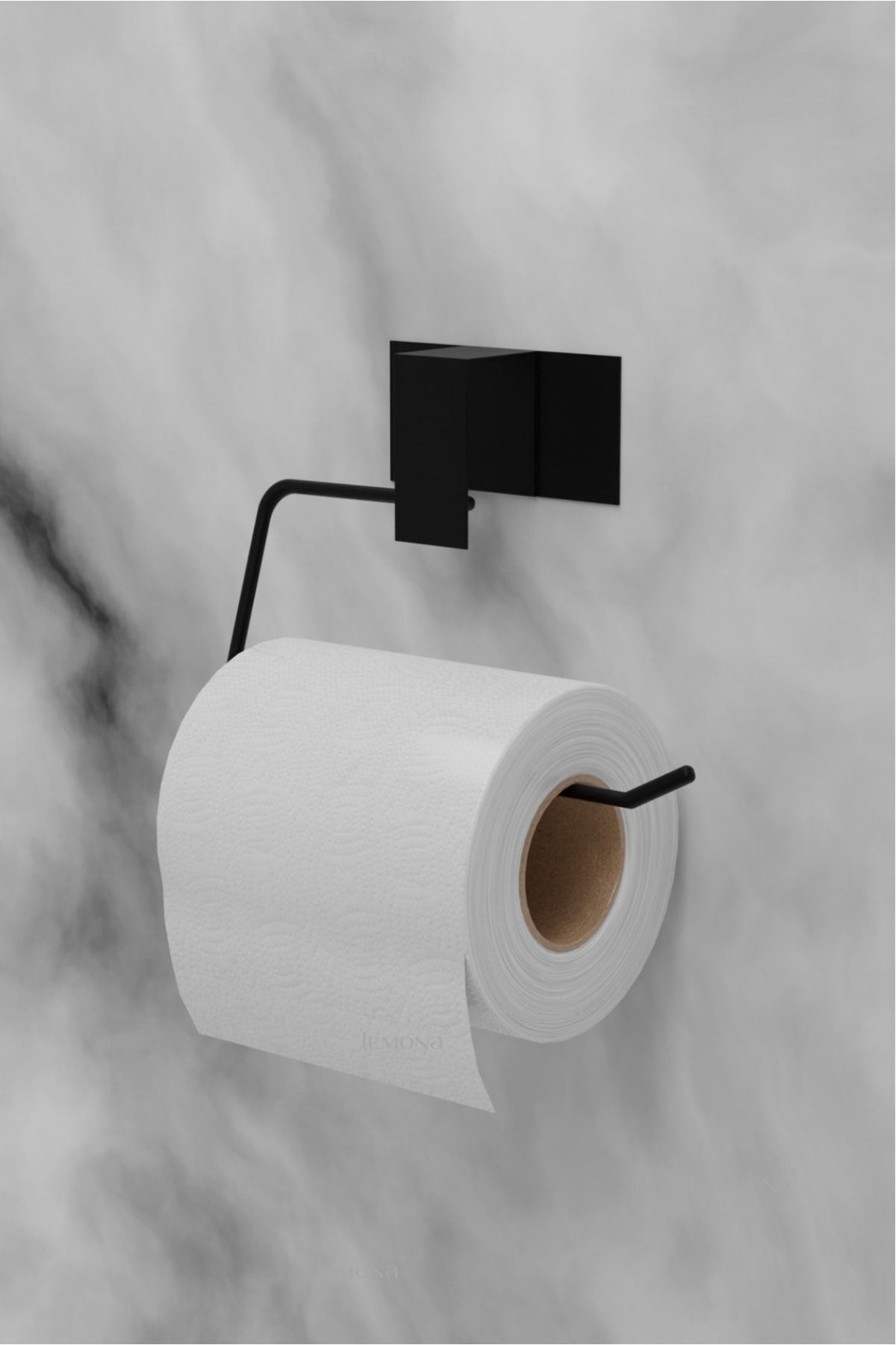 Lemona Siyah Güçlü Yapışkanlı Wc Kağıtlık Tuvalet Kağıtlığı Tuvalet Kağıdı Askısı Ultra Sağlam