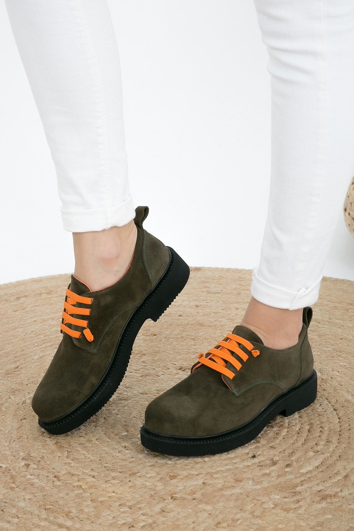 Lavilla Kadın Haki Elegan Loafer Ayakkabı