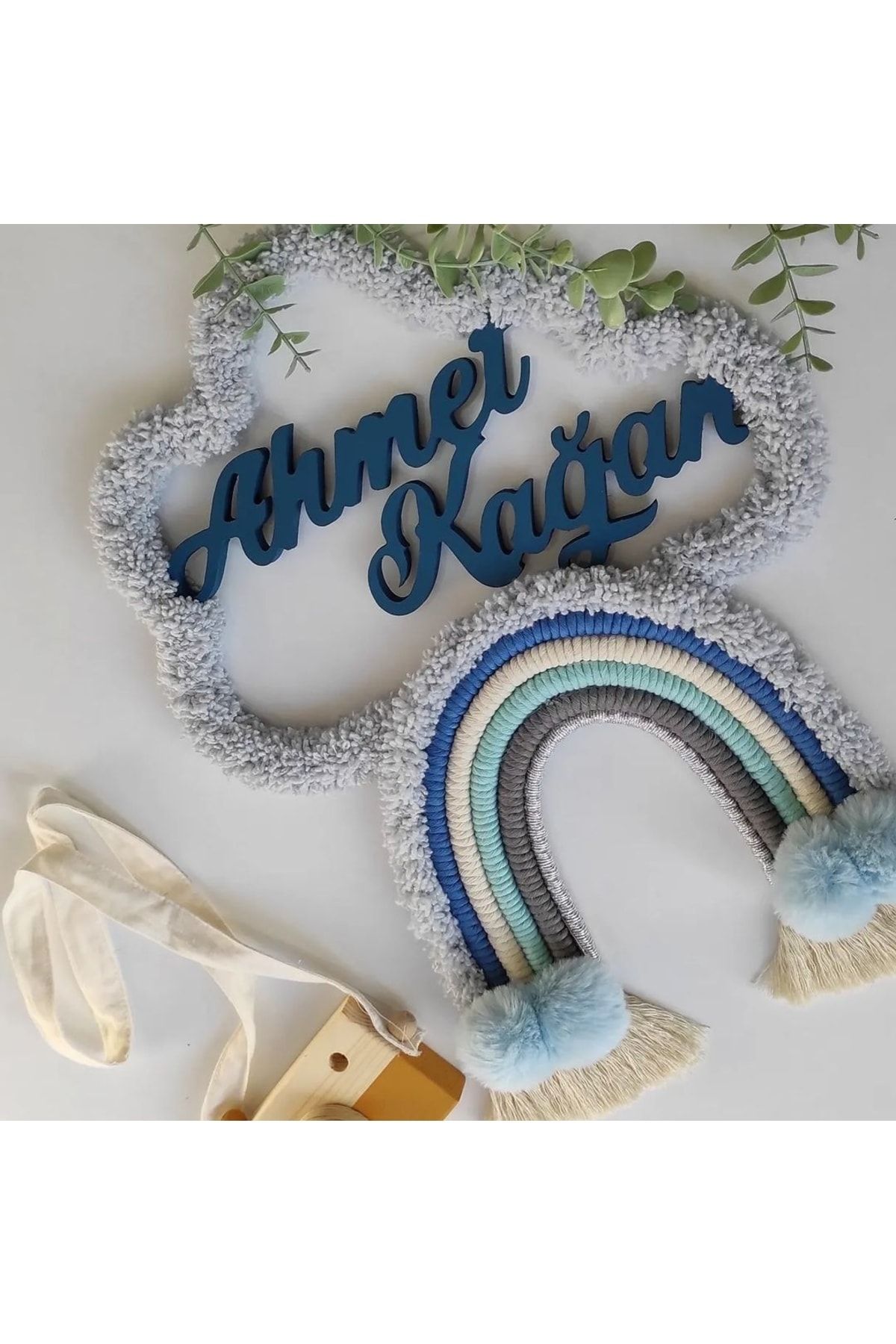 fn Makrome Bulut Bebek Kapı Süsü
