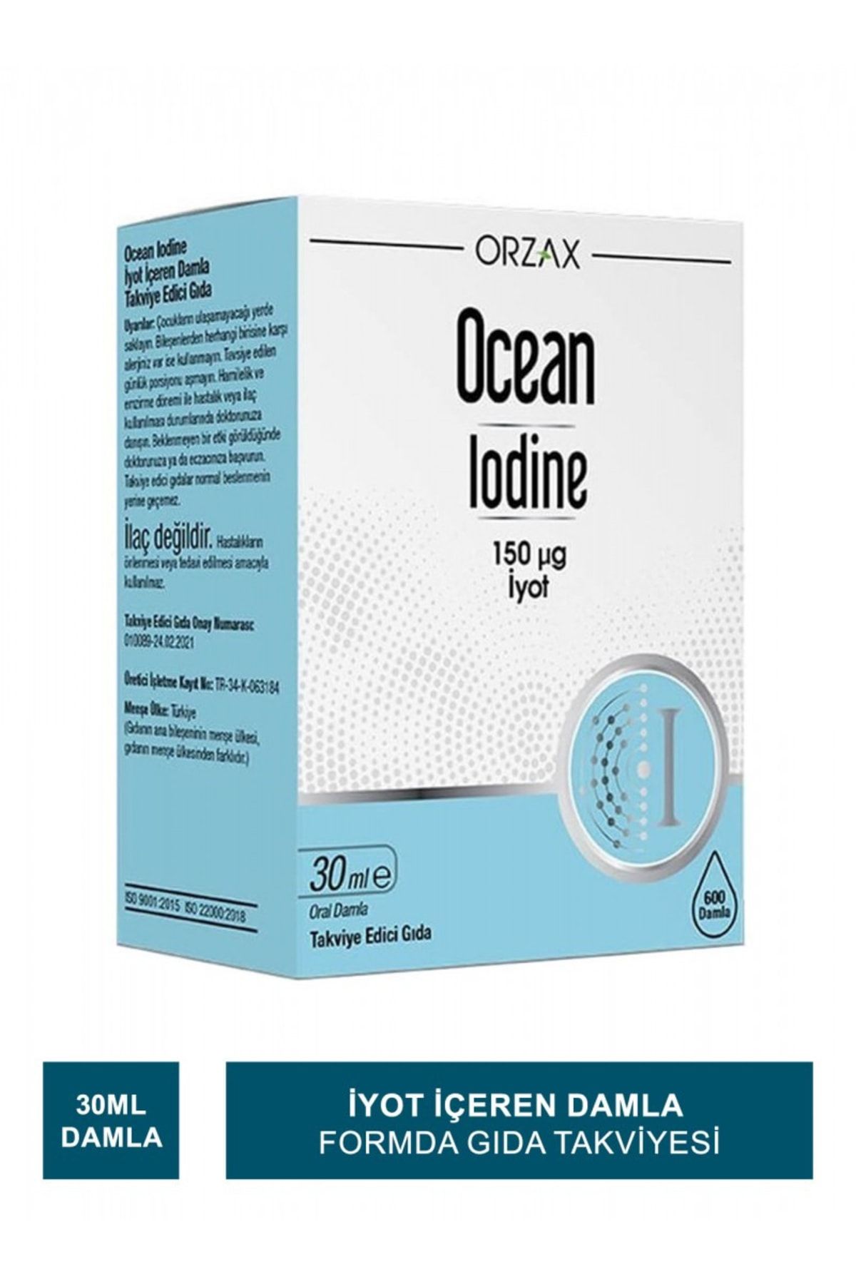 Ocean Iodine 150 ?g Iyot Takviye Edici Gıda 30 ml