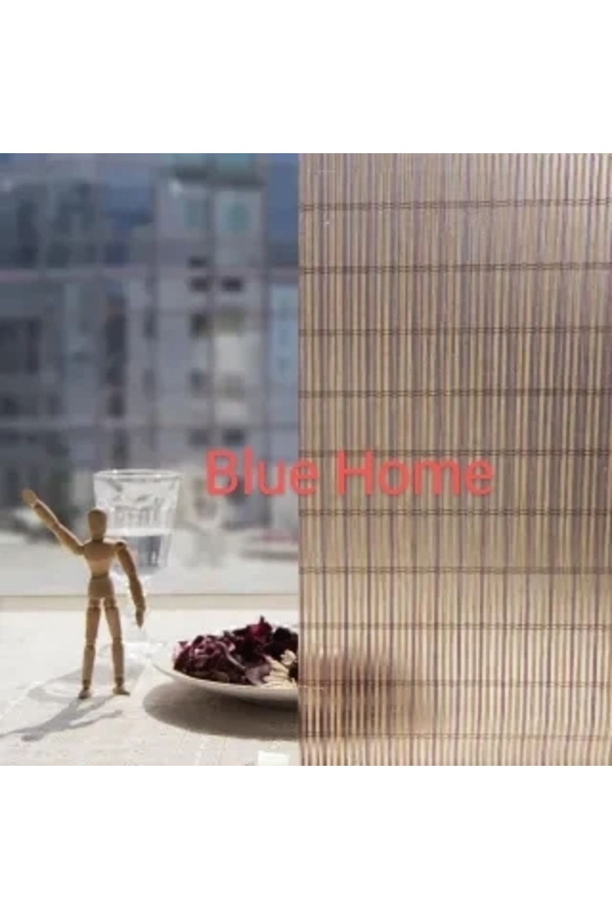 Blue Home Cam Folyosu Filmi Meiwa Japon Teknolojisi Statik Vitray Jaluzi 4dx / Ebat:46 Cm X 1 Mt -jal8