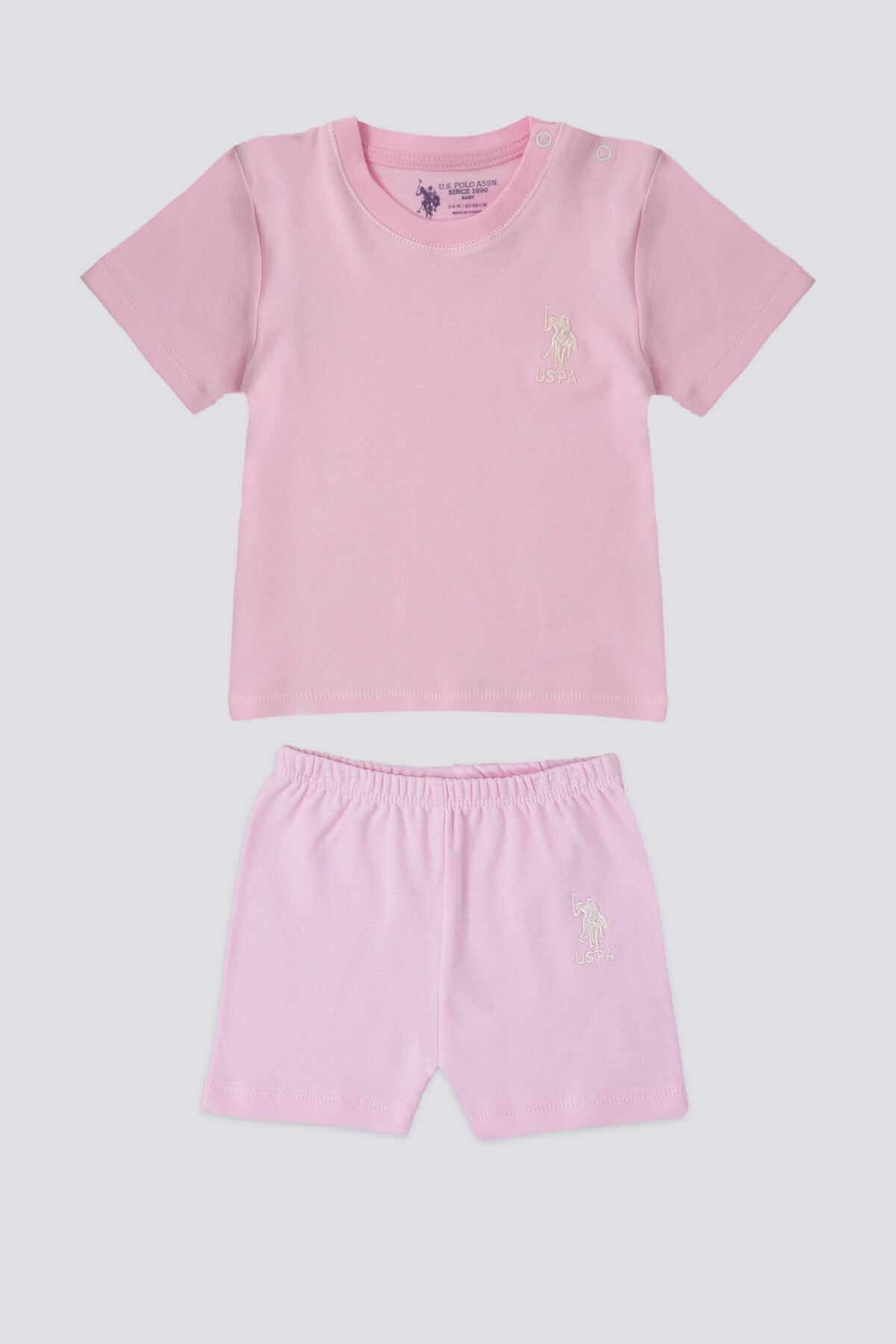 U.S. Polo Assn. U.s. Polo Assn Candy Pink Açık Pembe Bebek Tshirt Takım