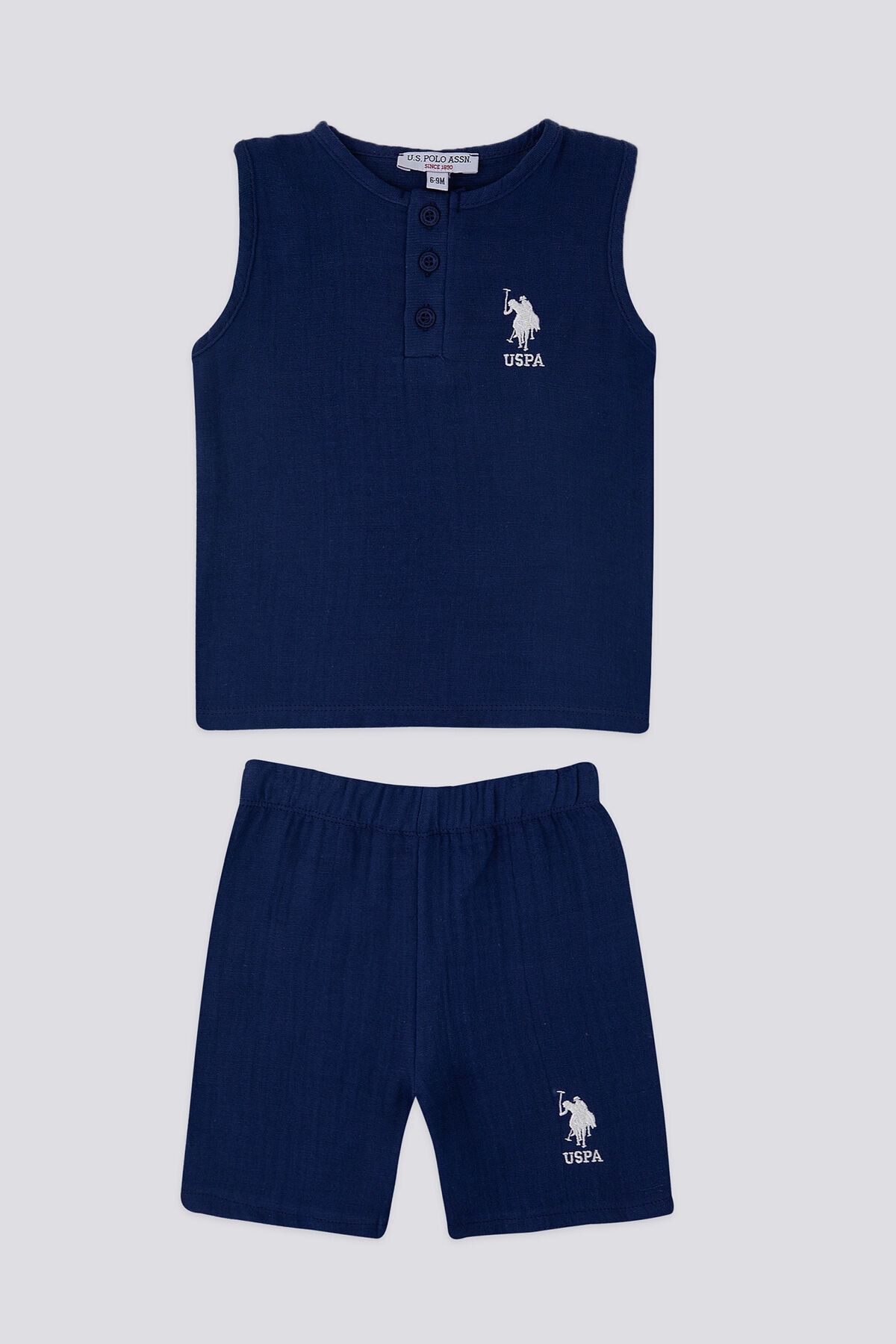 U.S. Polo Assn. U.s. Polo Assn Blue Lacivert Bebek Sıfır Kol Tshirt Takım