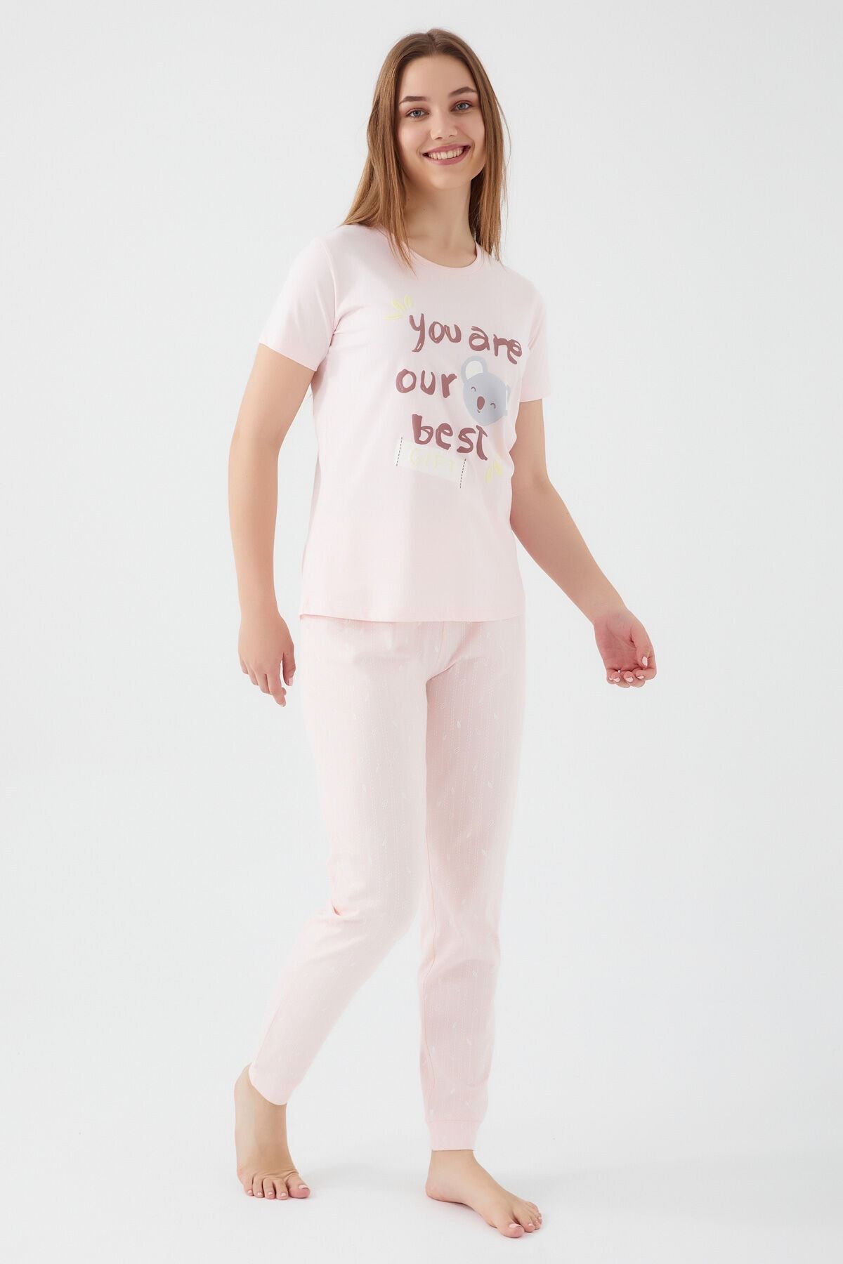 Rolypoly Rolypoly Best Giftaçık Turuncu Kız Çocuk Kısa Kol Pijama Takım
