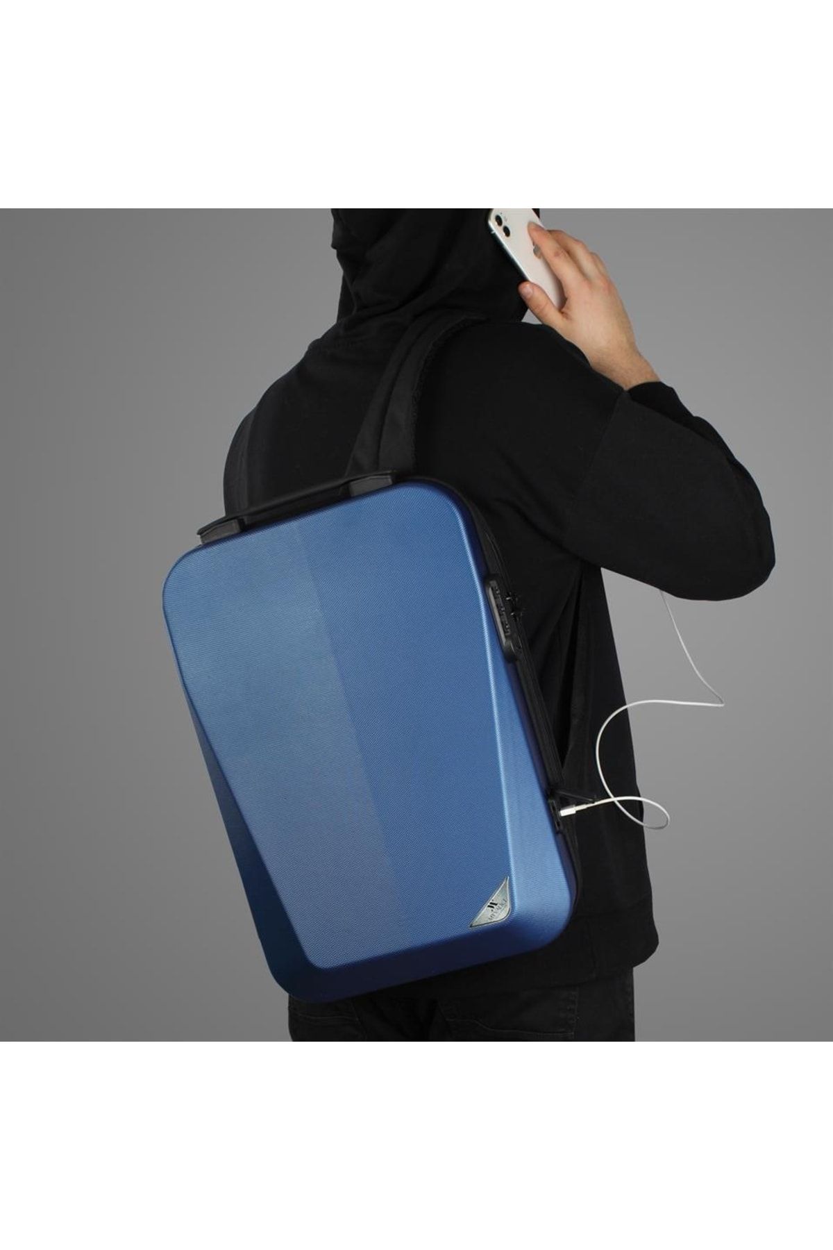 My Valice Smart Bag Strong Usb Şarj Girişli Unisex Abs Akıllı Sırt Çantası Lacivert