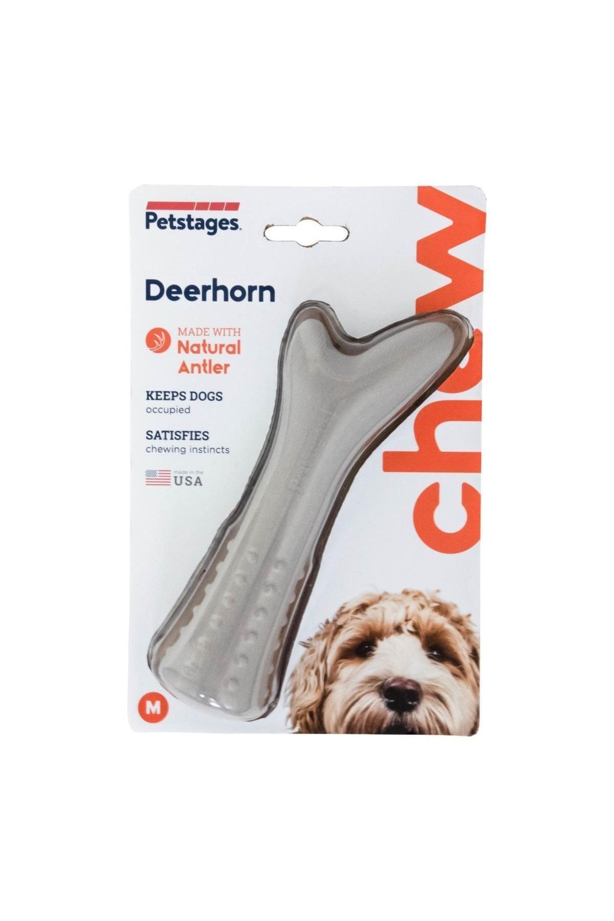 PetStages Deerhorn Antler Alternative Dog Chew Toy Köpek Çiğneme Oyuncağı - Medium - 669