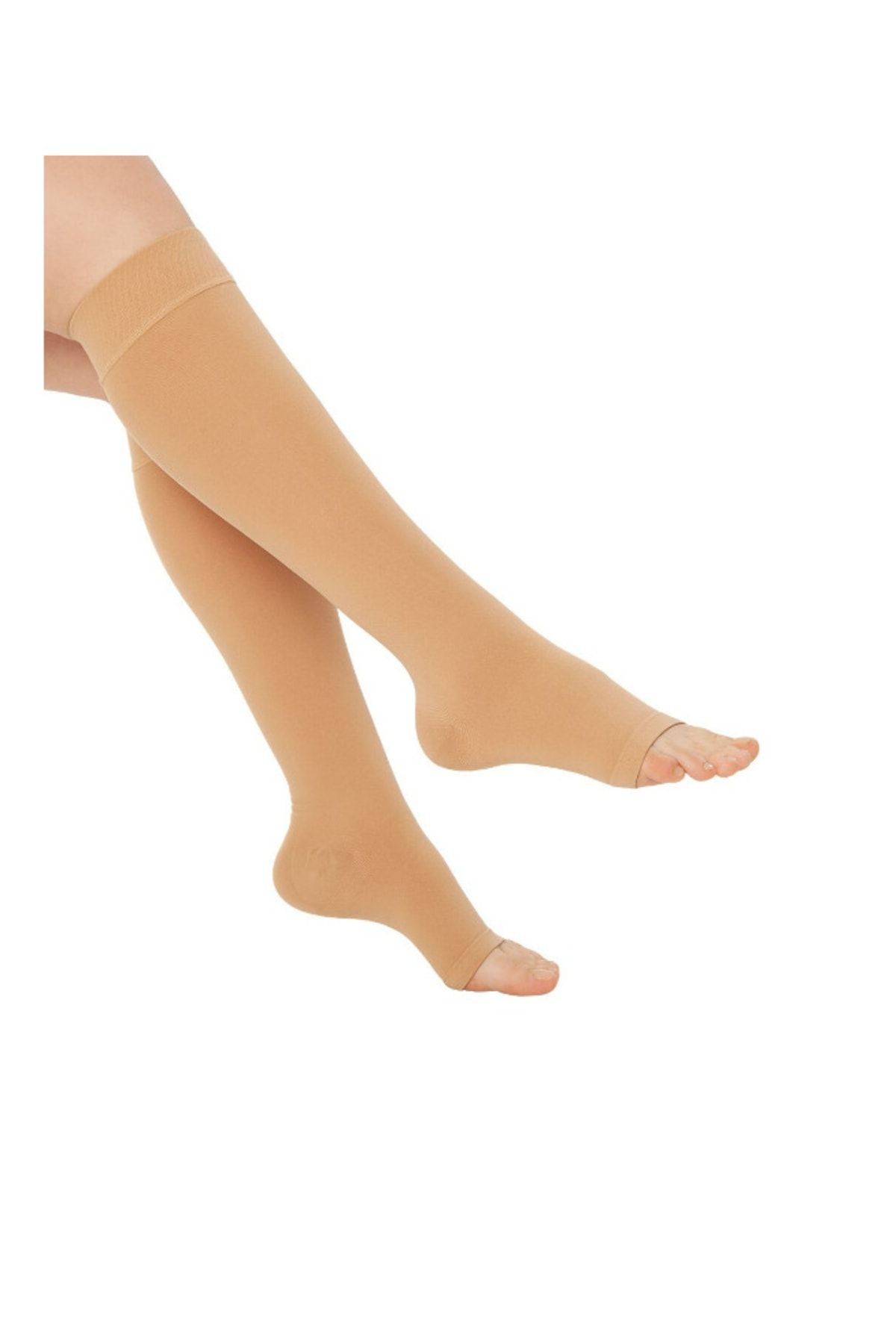 MEDİFORM Diz Altı Çorabı Burnu Açık (bej Renk) Orta Basınç Ccl2 (çift Bacak)