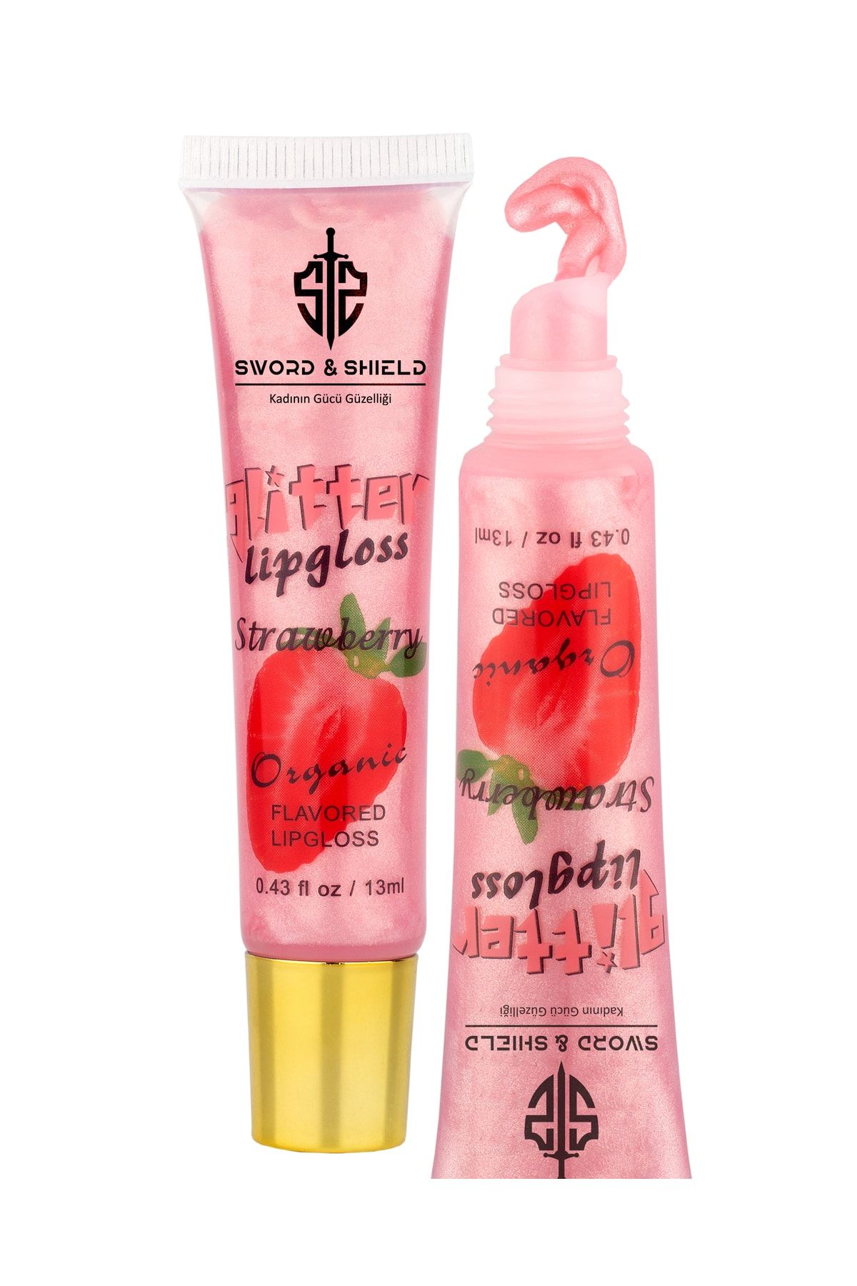 Sword & Shield S&s Glitter Lipgloss Strawberry