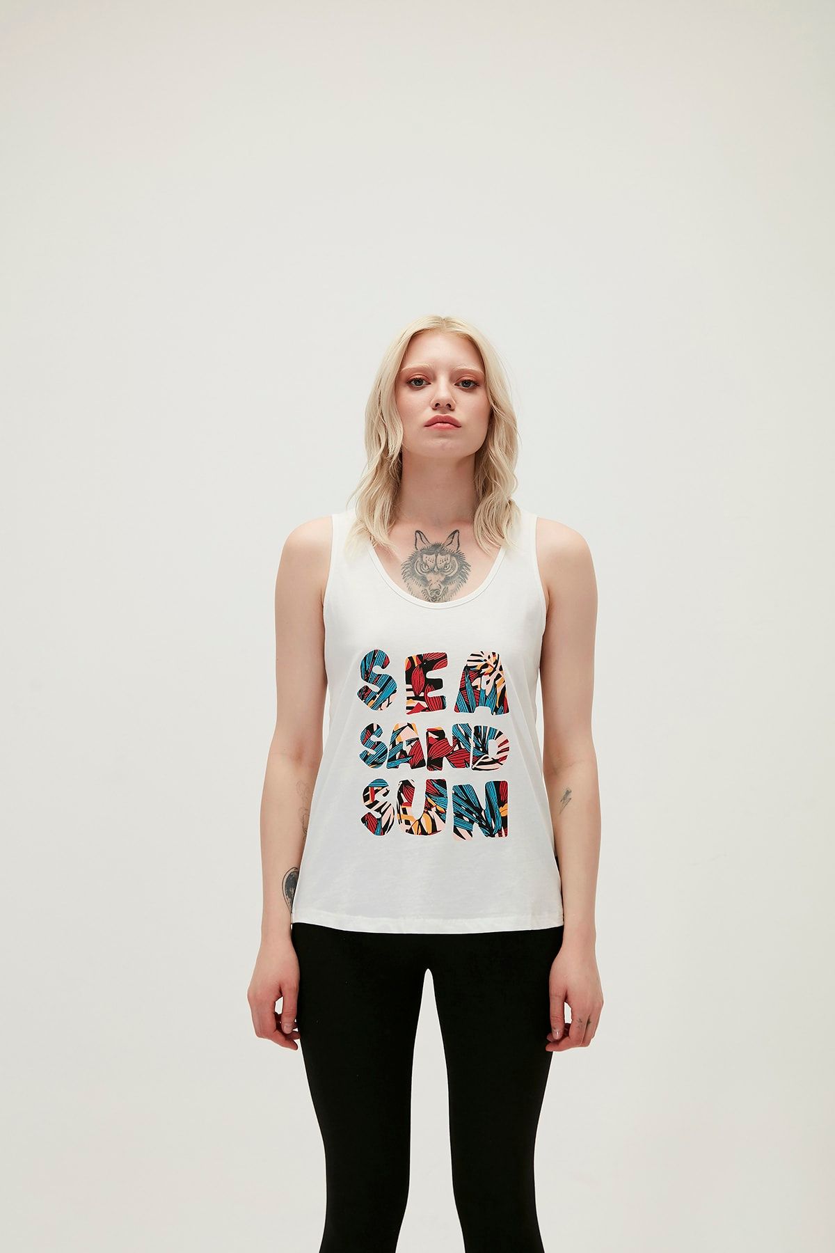 Bad Bear Sea Sand Sun Tank -top Beyaz