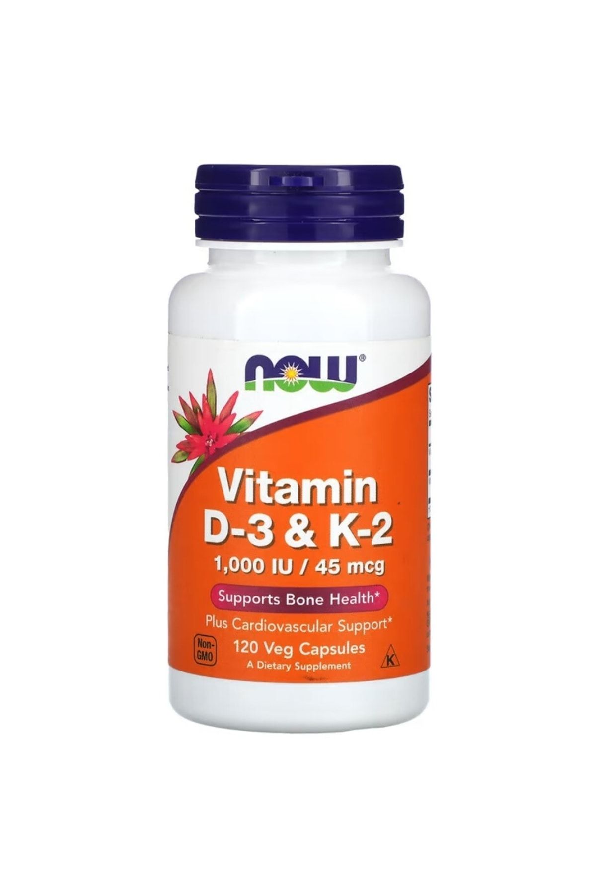 Genel Markalar Vitamin D3 & K2, 120 Veg Capsules
