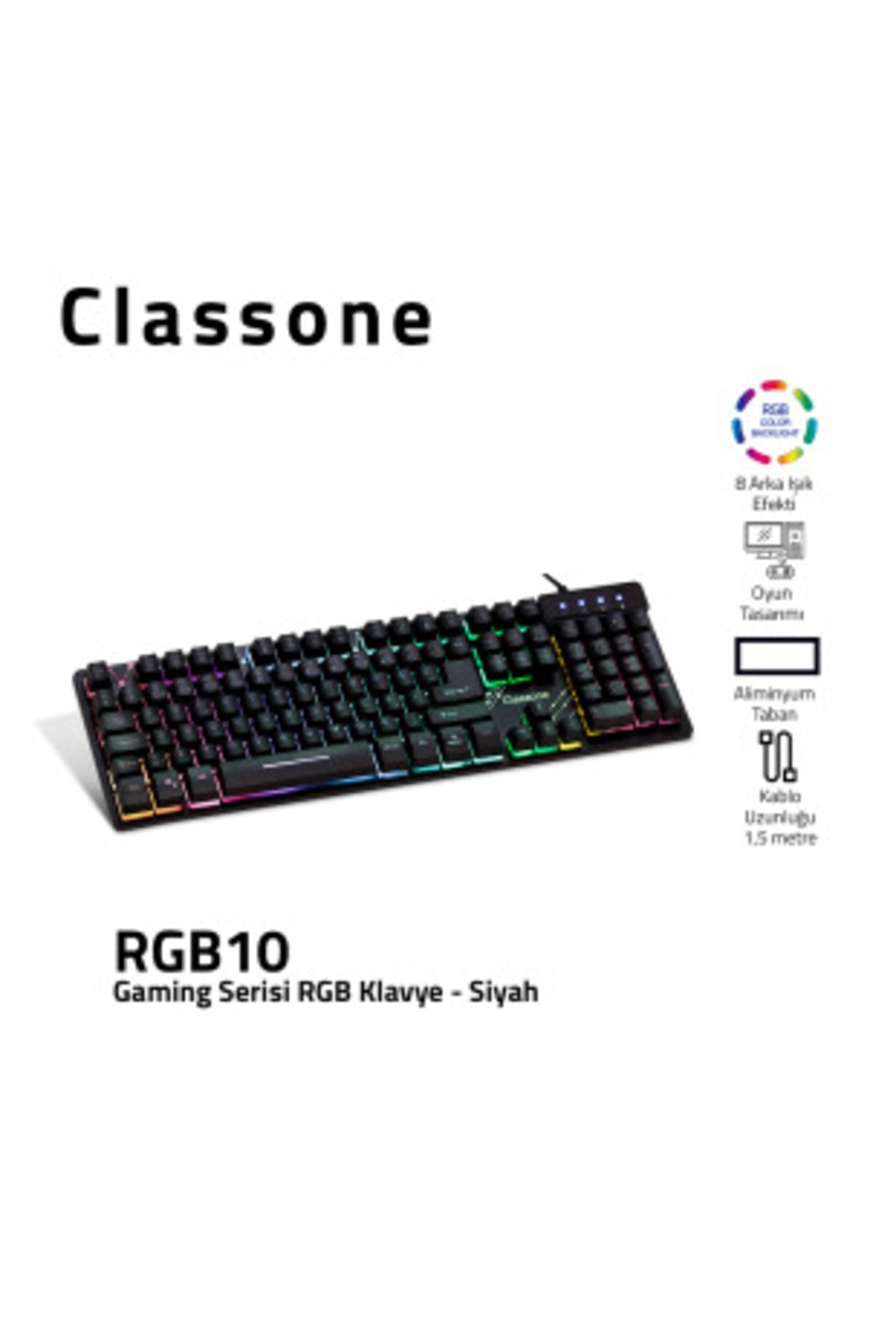 Classone Rgb10 Rgb Serisi Gamıng Klavye