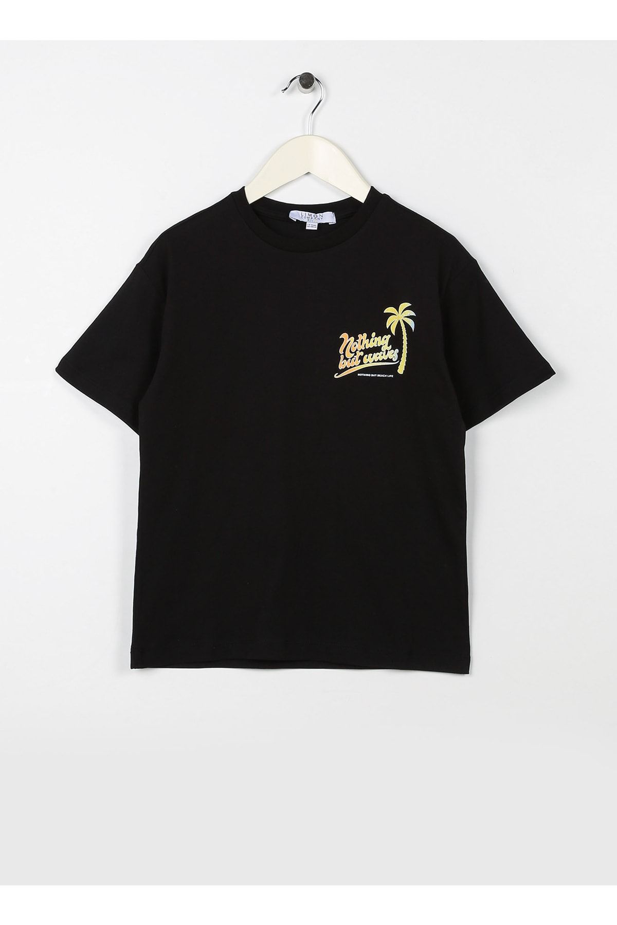 LİMON COMPANY Limon Baskılı Siyah Erkek Çocuk T-shirt Nothıng Boy-23