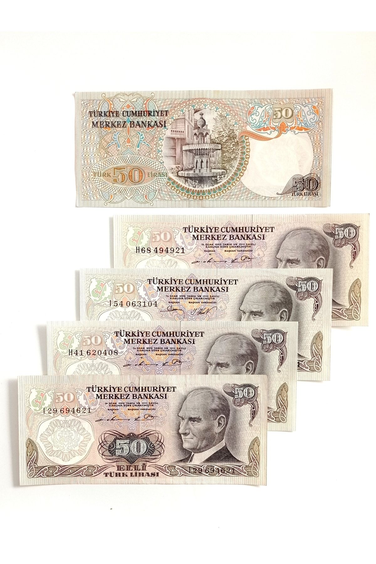 Yediotuz 6.emisyon 50 Türk Lirası Hobi Eski Para .koleksiyon Kağıt Para , Para Koleksiyonu.