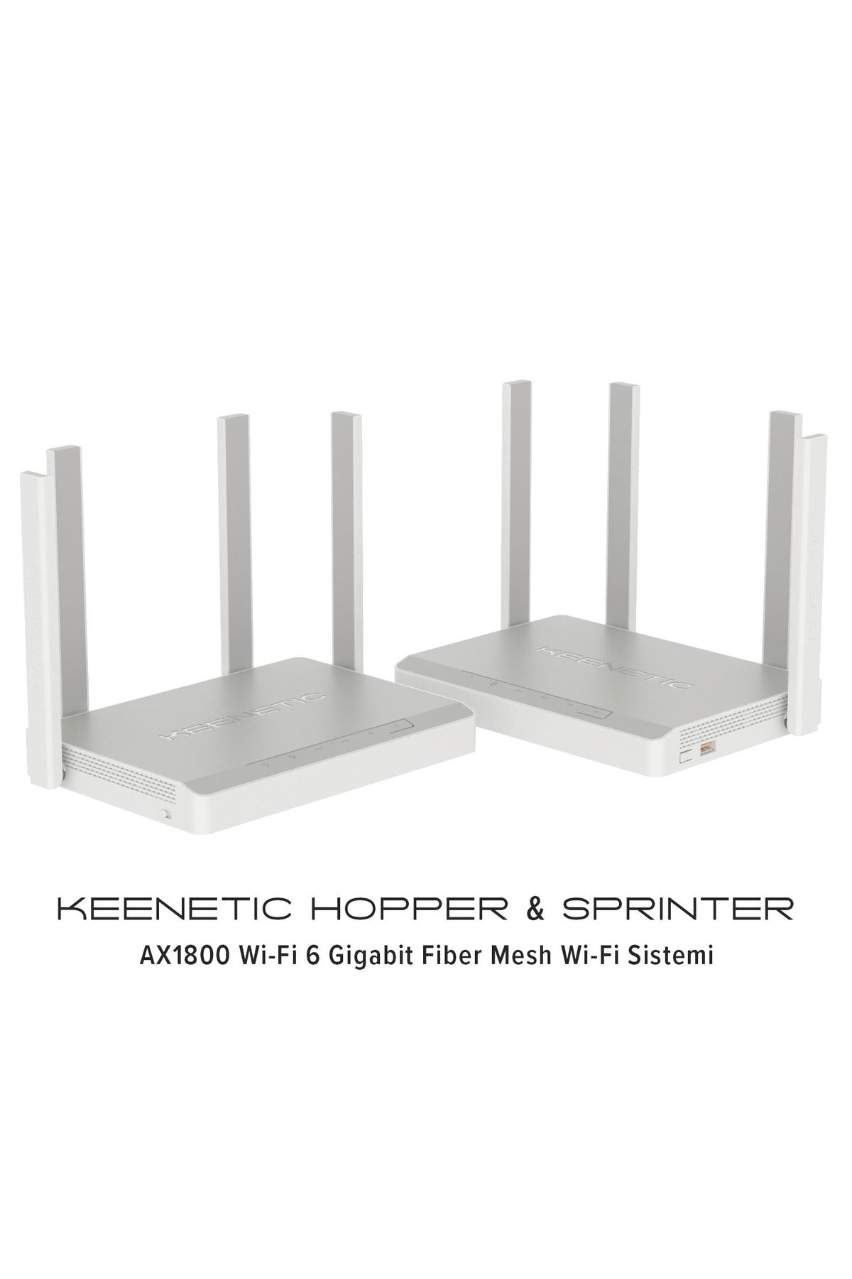 Keenetic Ax1800 Wi-fi 6 Gigabit Mesh Sistemi Fiber Router Menzil Genişletici (HOPPER SPRİNTER) 2'li Kit