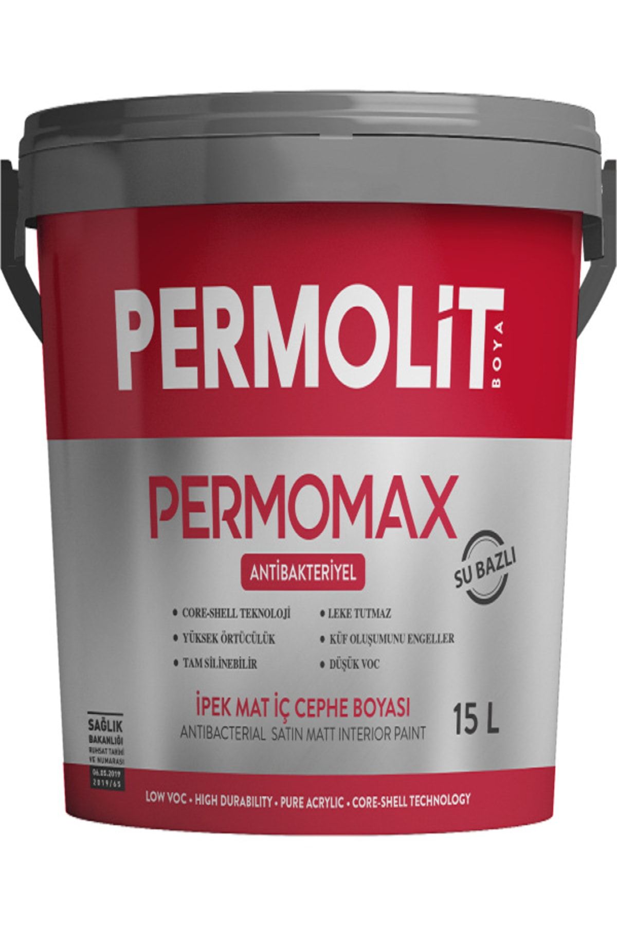 Permolit Permomax Antibakteriyel Küf Önleyici Silikonlu Silinebilir Iç Cephe Duvar Boyası Beyaz 2,5lt -3,5kg