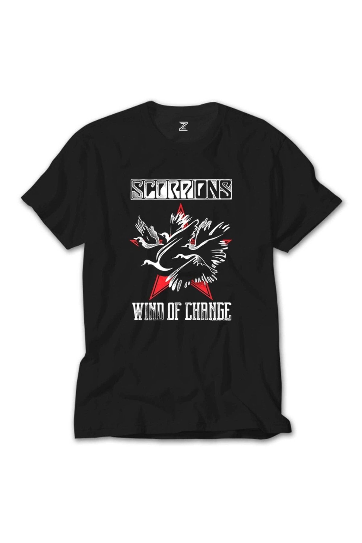 Z zepplin Scorpions Wind Of Change Siyah Tişört