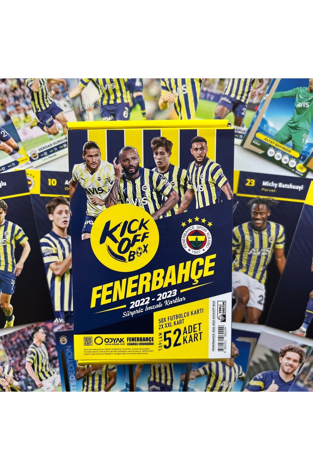 Fenerbahçe F B 2022-2023 Sürpriz Imzalı Sezon Taraftar Futbolcu Oyuncu Futbol Kartları Kıck Off Box