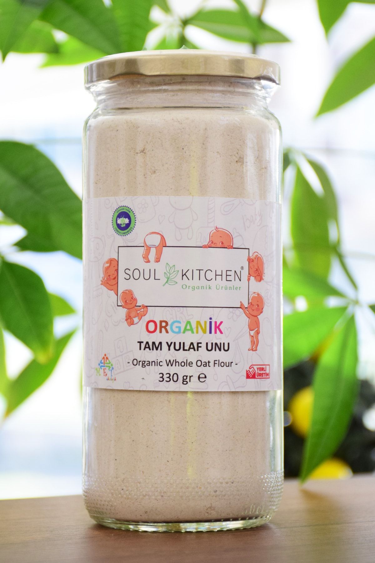 Soul Kitchen Organik Ürünler Sertifikalı Organik Bebek Tam Yulaf Unu +6ay 330gr