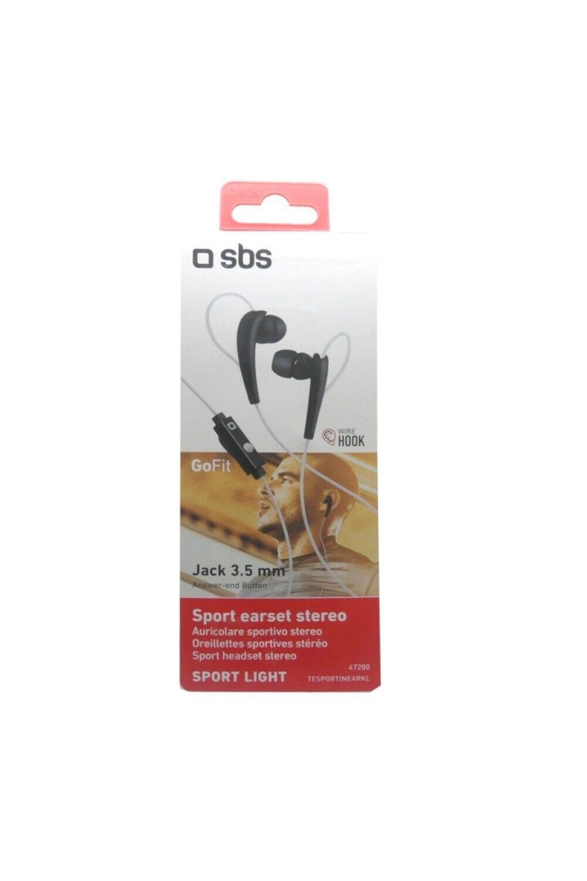 SBS 47200 Tesporınearkl 3.5 Mm Jack'lı Mikrofonlu Stereo Sporcu Kulaklık Siyah