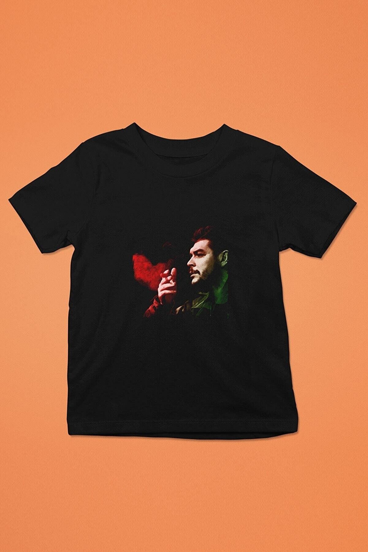 ZOKAWEAR Che Guevara Baskılı Unisex Siyah Tişört