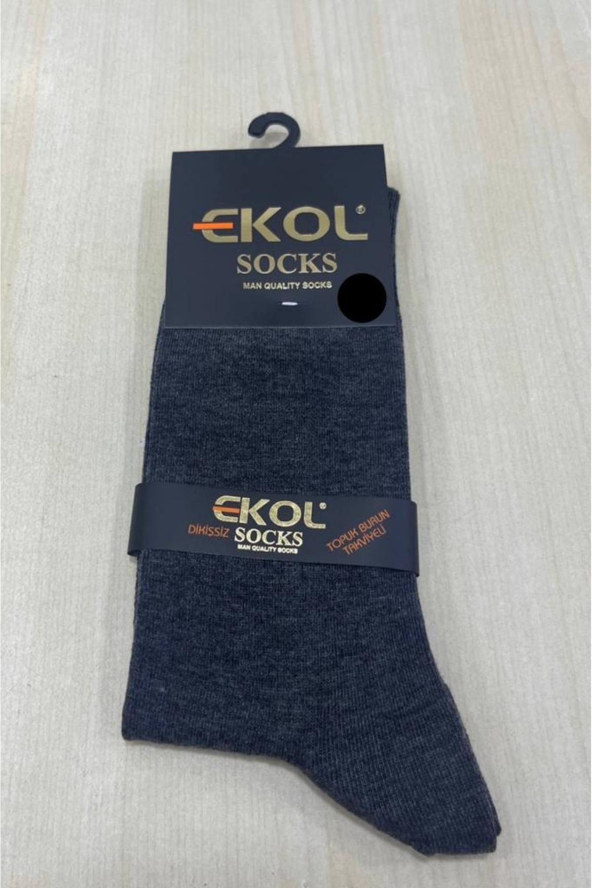 EKOL SOCK'S Erkek Antrasit Modal 6'lı Soket Çorap