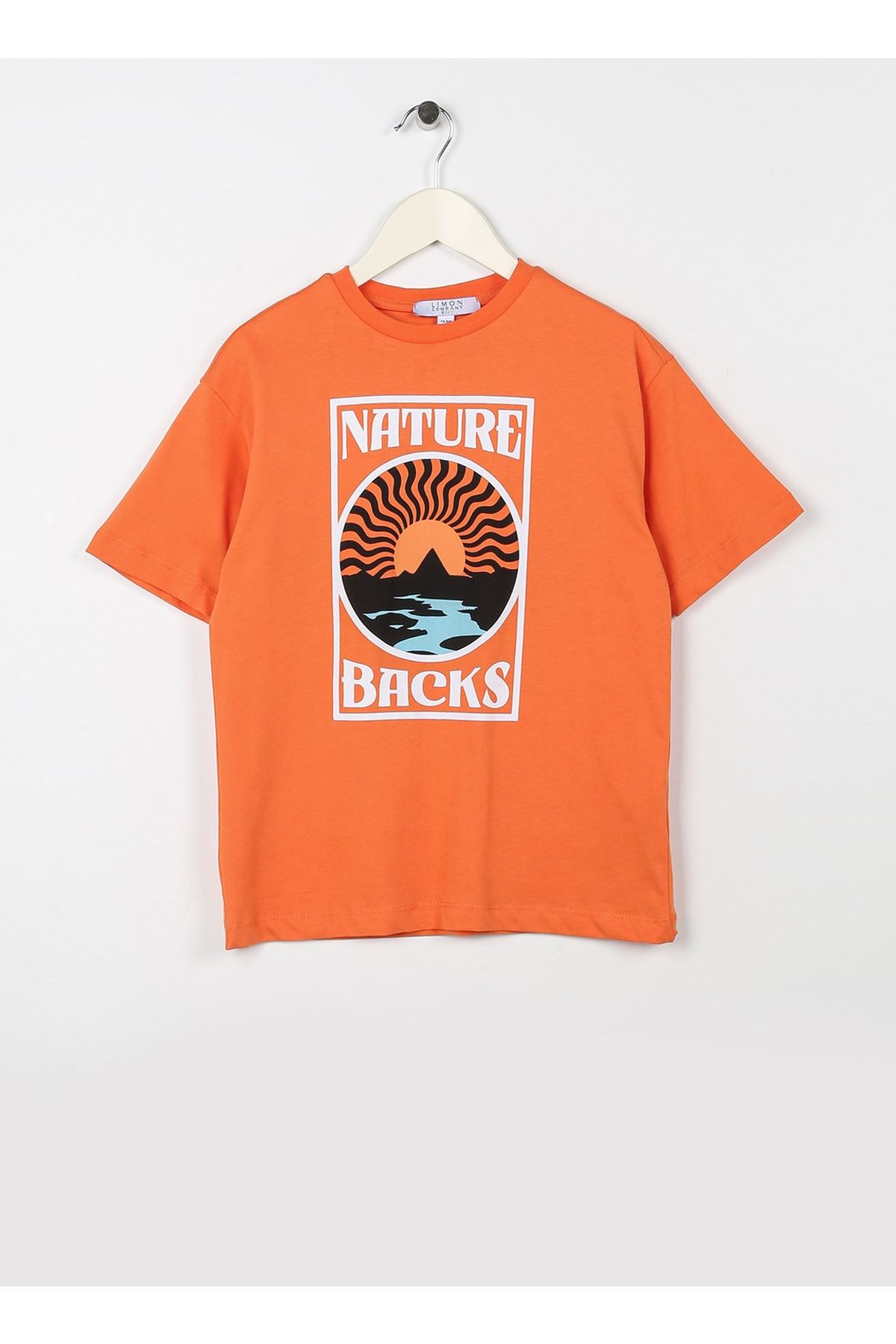 LİMON COMPANY Limon Baskılı Turuncu Erkek Çocuk T-shirt Nature Boy-23
