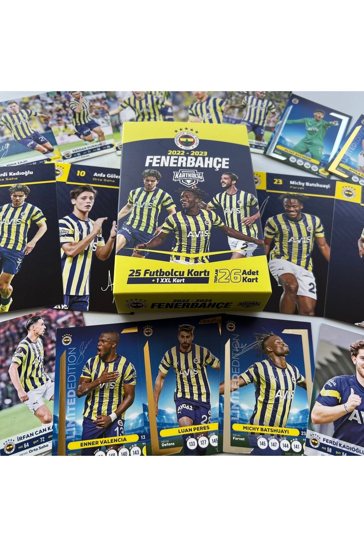 Fenerbahçe F. B. 2022-2023 Sürpriz Imzalı Sezon Taraftar Futbolcu Oyuncu Futbol Kartları Kartkolig