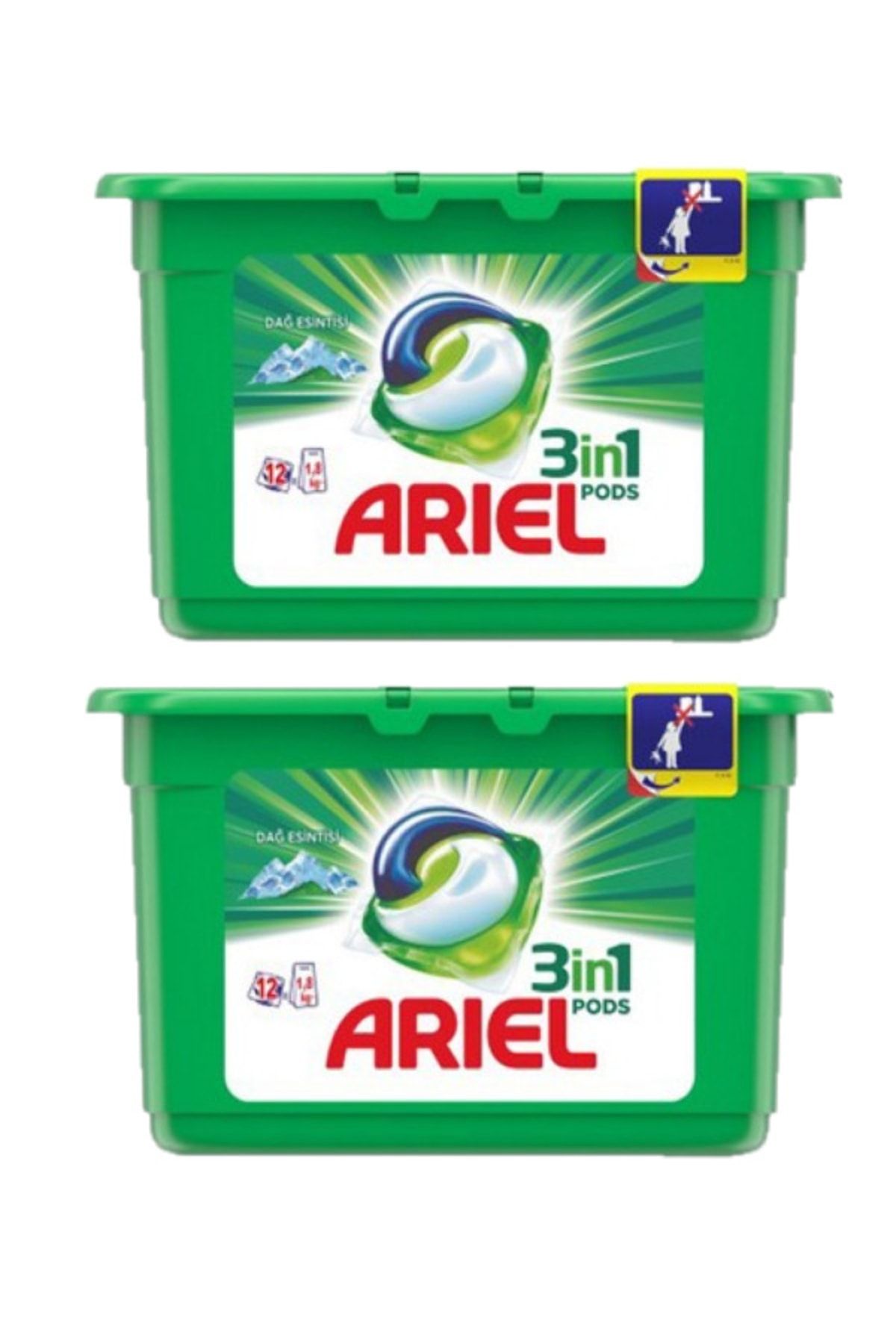 Ariel 3'ü Bir Arada Pods 24 Yıkama Sıvı Çamaşır Deterjanı Kapsülü (2pk*12)