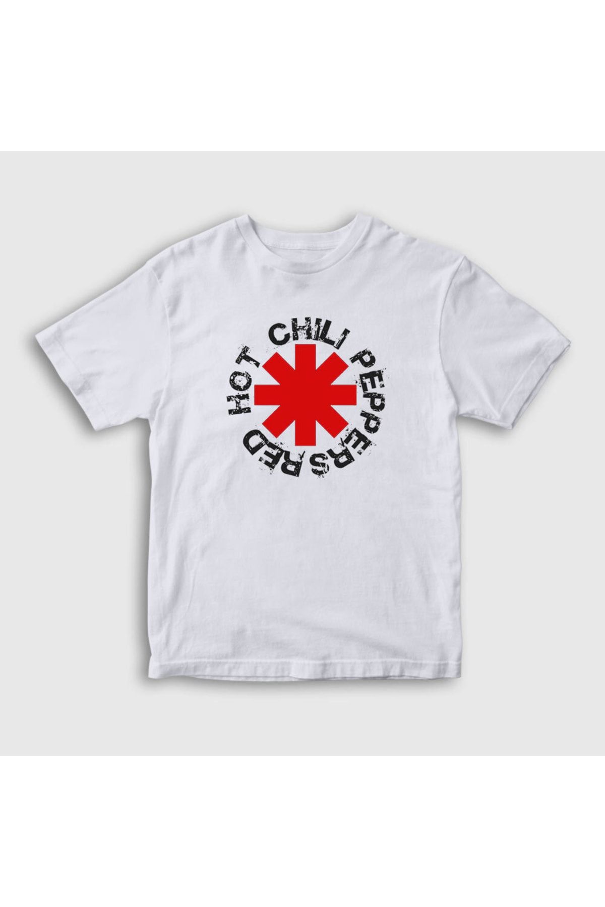 Presmono Unisex Çocuk Beyaz Logo V2 Red Hot Chili Peppers T-shirt 107740tt