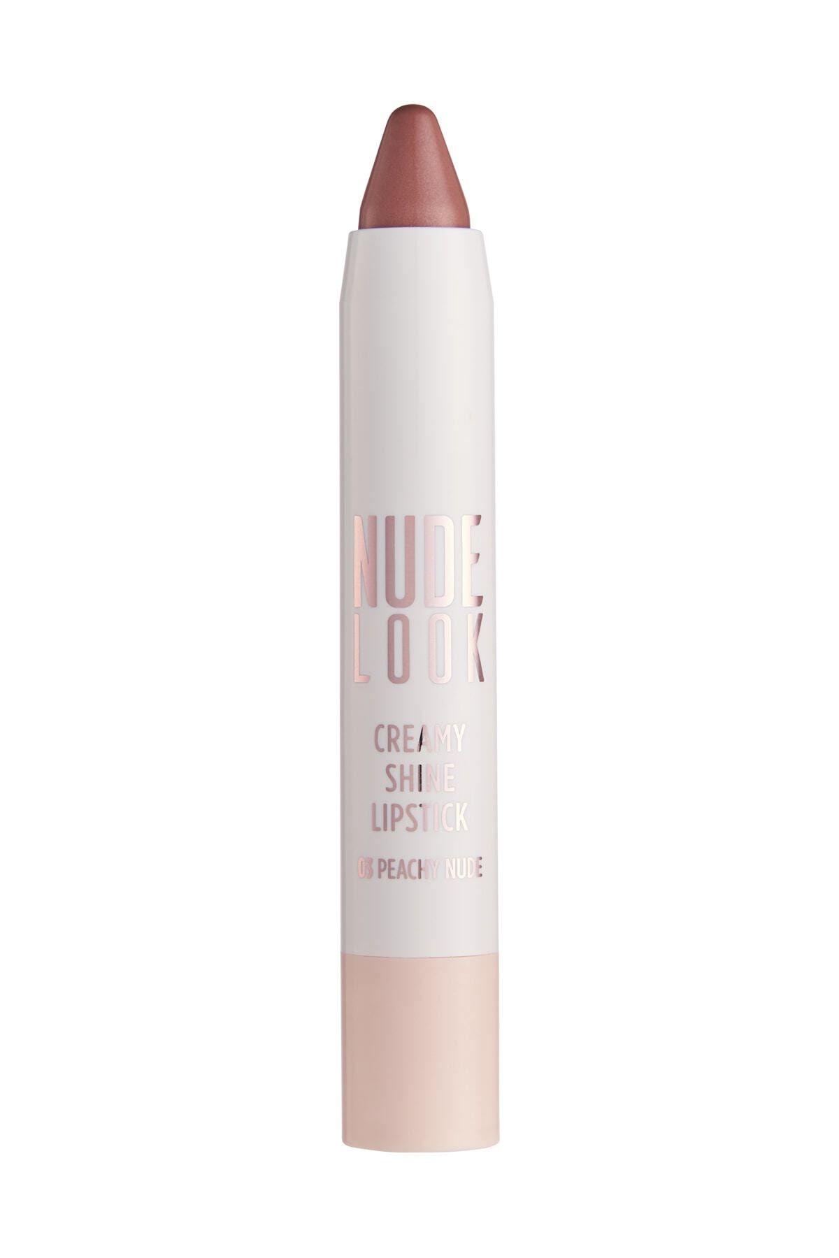 Golden Rose Nude Look Creamy Shine Lipstick No: 03 Peachy Nude - Kalem Ruj