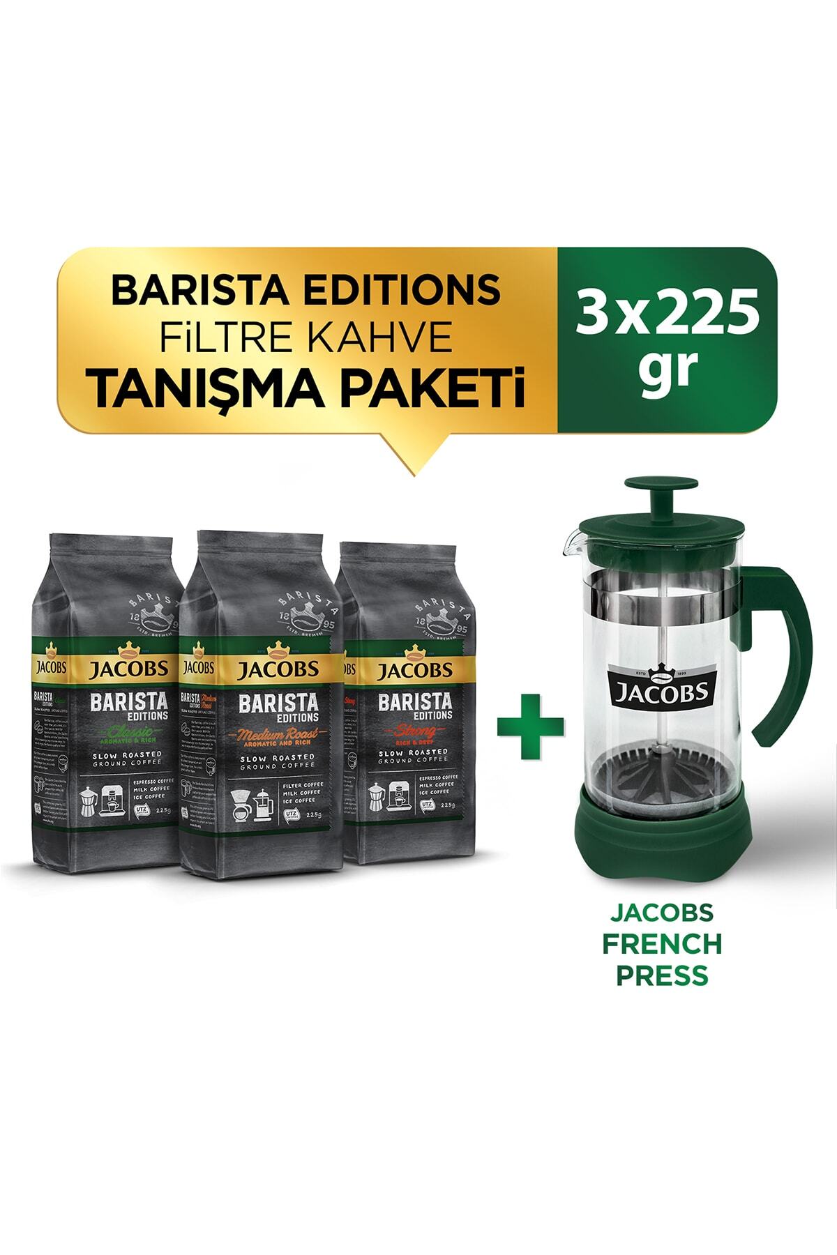 Jacobs Barista Editions Filtre Kahve Tanışma Paketi 225 gr X 3 Adet