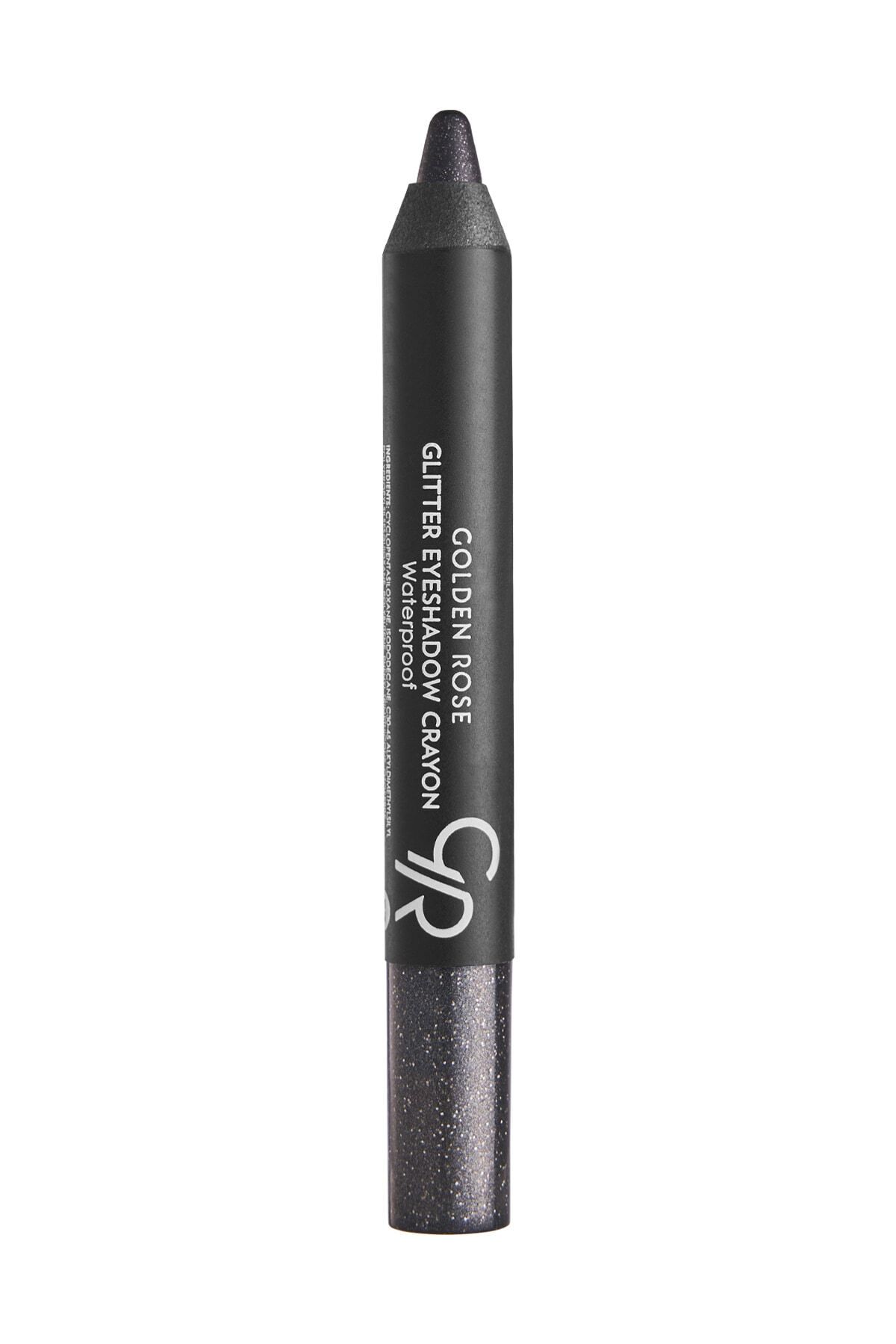 Golden Rose Glitter Eyeshadow Crayon Waterproof No: 55 Midnight Black - Suya Dayanıklı Simli Kalem Göz Farı