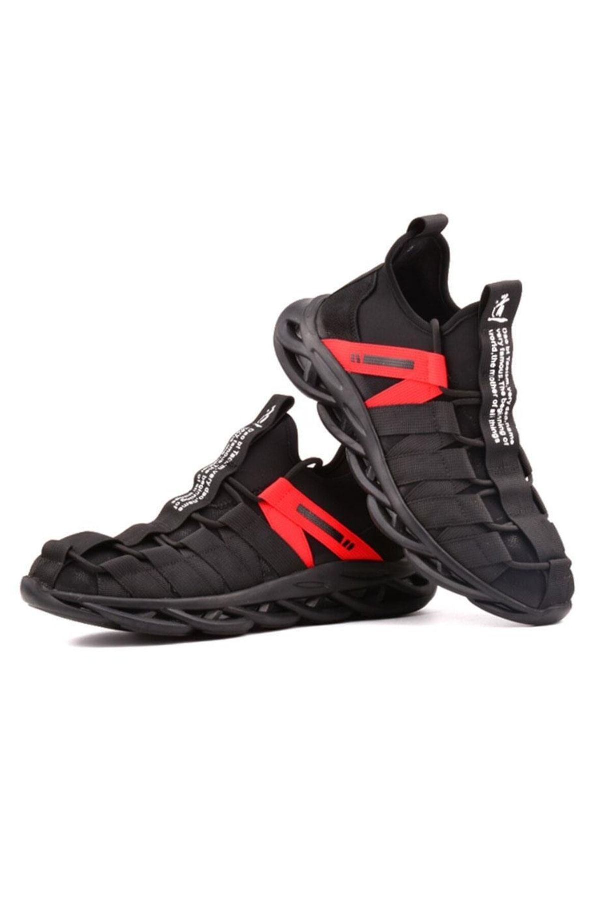 Guja Kontrast Tasarımlı Siyah Erkek Sneaker Ayakkabı
