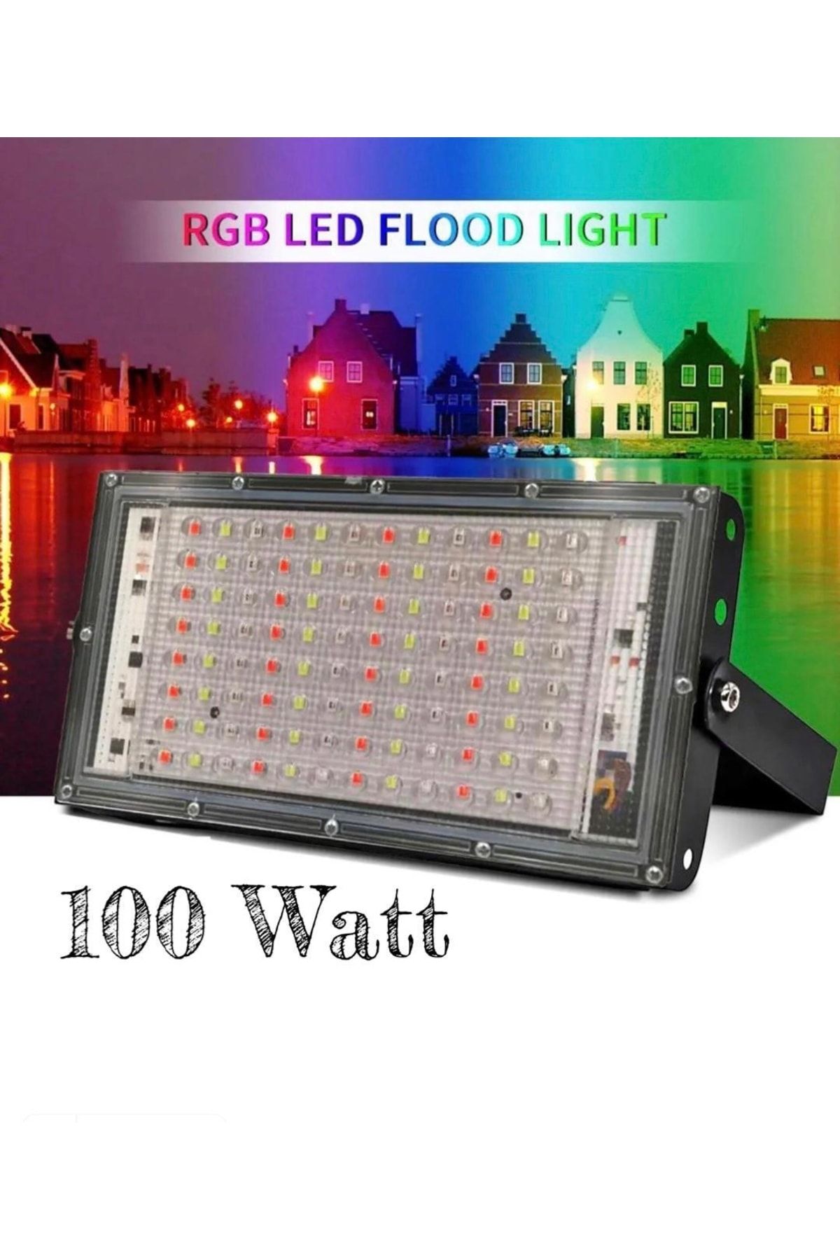 G-LED 100 Watt Rgb Led Projektör Ip65 Korumalı+Kumandalı