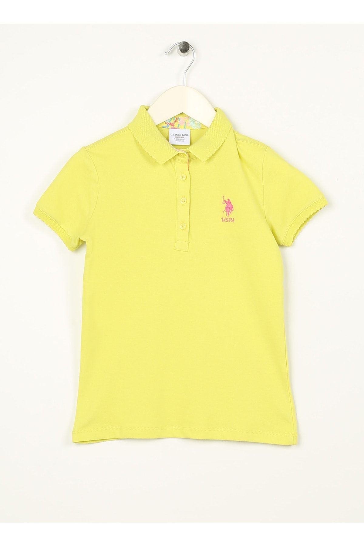 U.S. Polo Assn. Düz Koyu Yeşil Kız Çocuk T-shirt Tp01-ıy023
