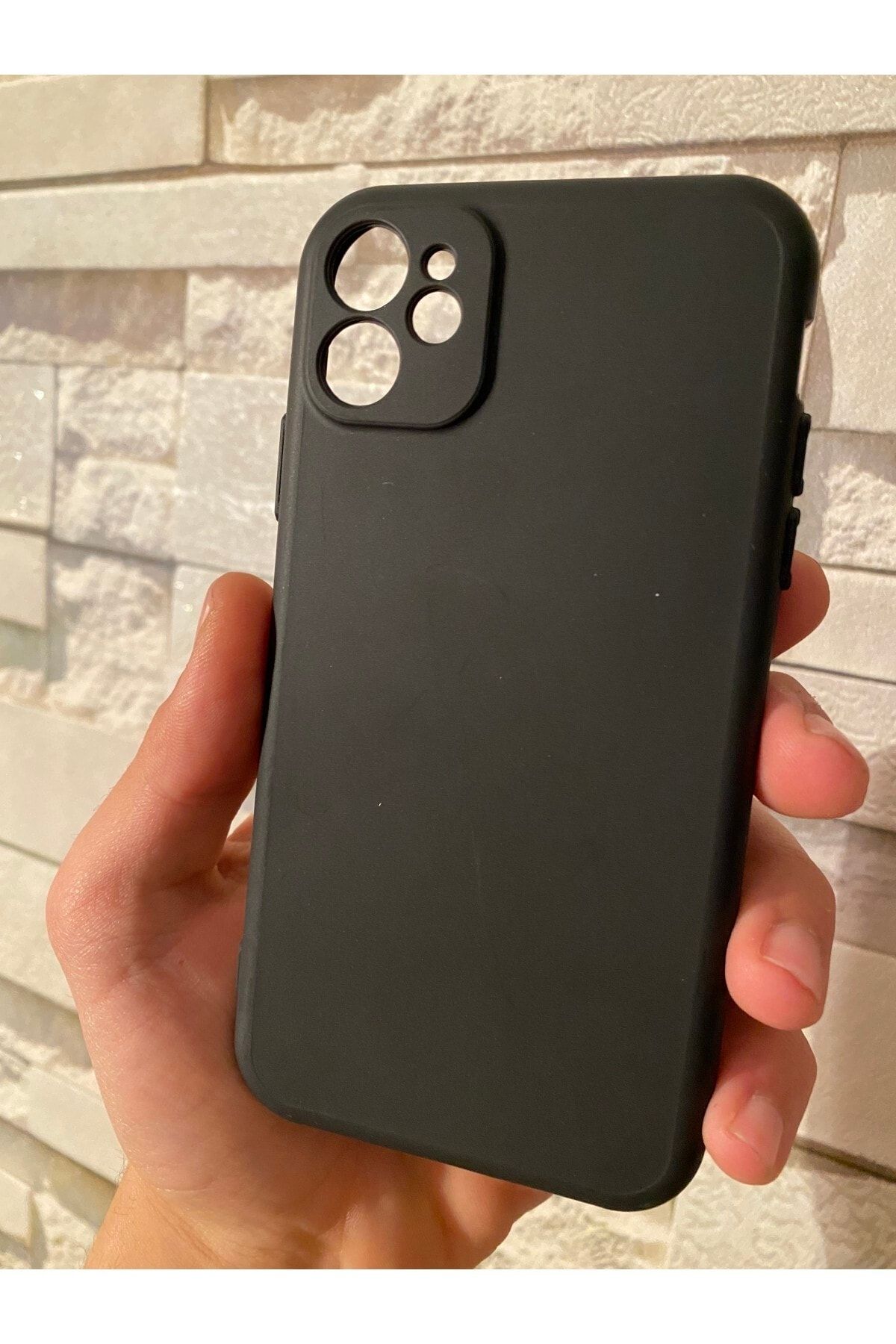 Penguen I Phone 11 Siyah Yumuşak Rubber Silikon Kılıf
