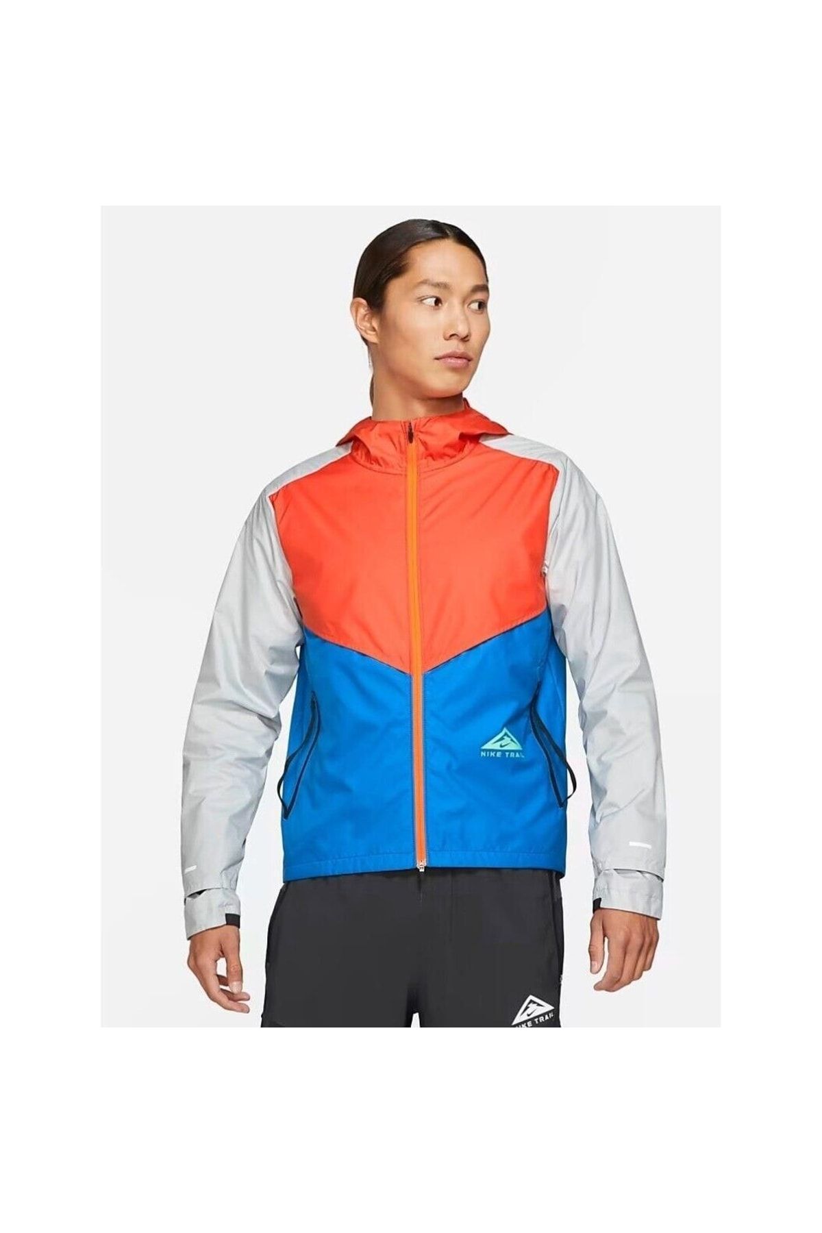 Nike Trail Windrunner Hood Zip Koşu Ceketi Eldiven Kolları Dn4508-869